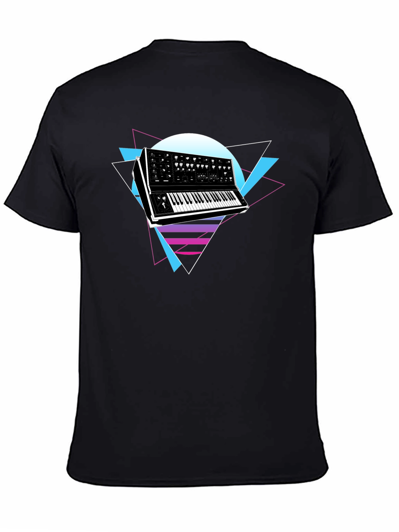 Retro Synthwave Keyboard Graphic T-Shirt