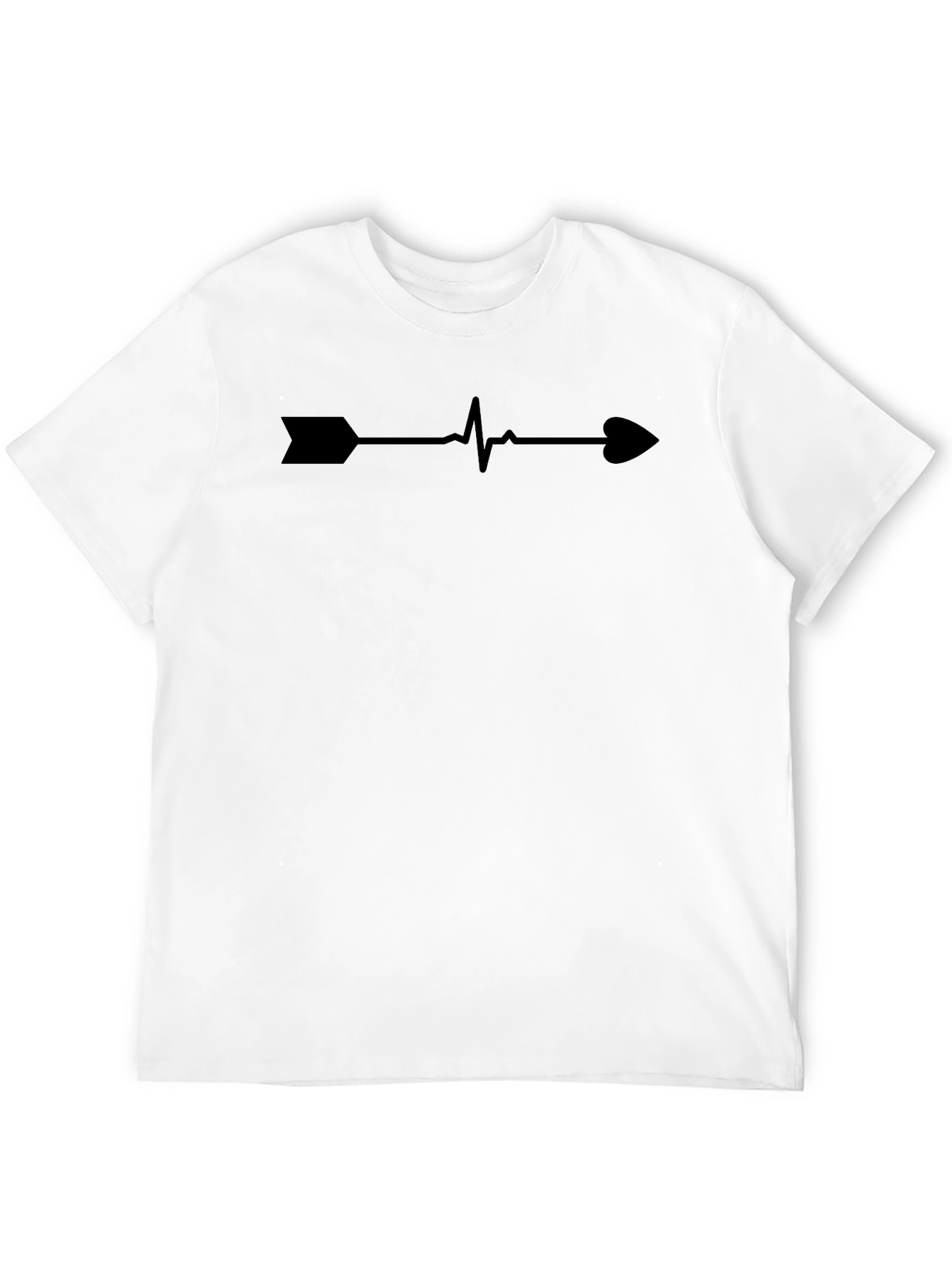 Heartbeat Arrow Graphic Tee - Trendy Casual Shirt