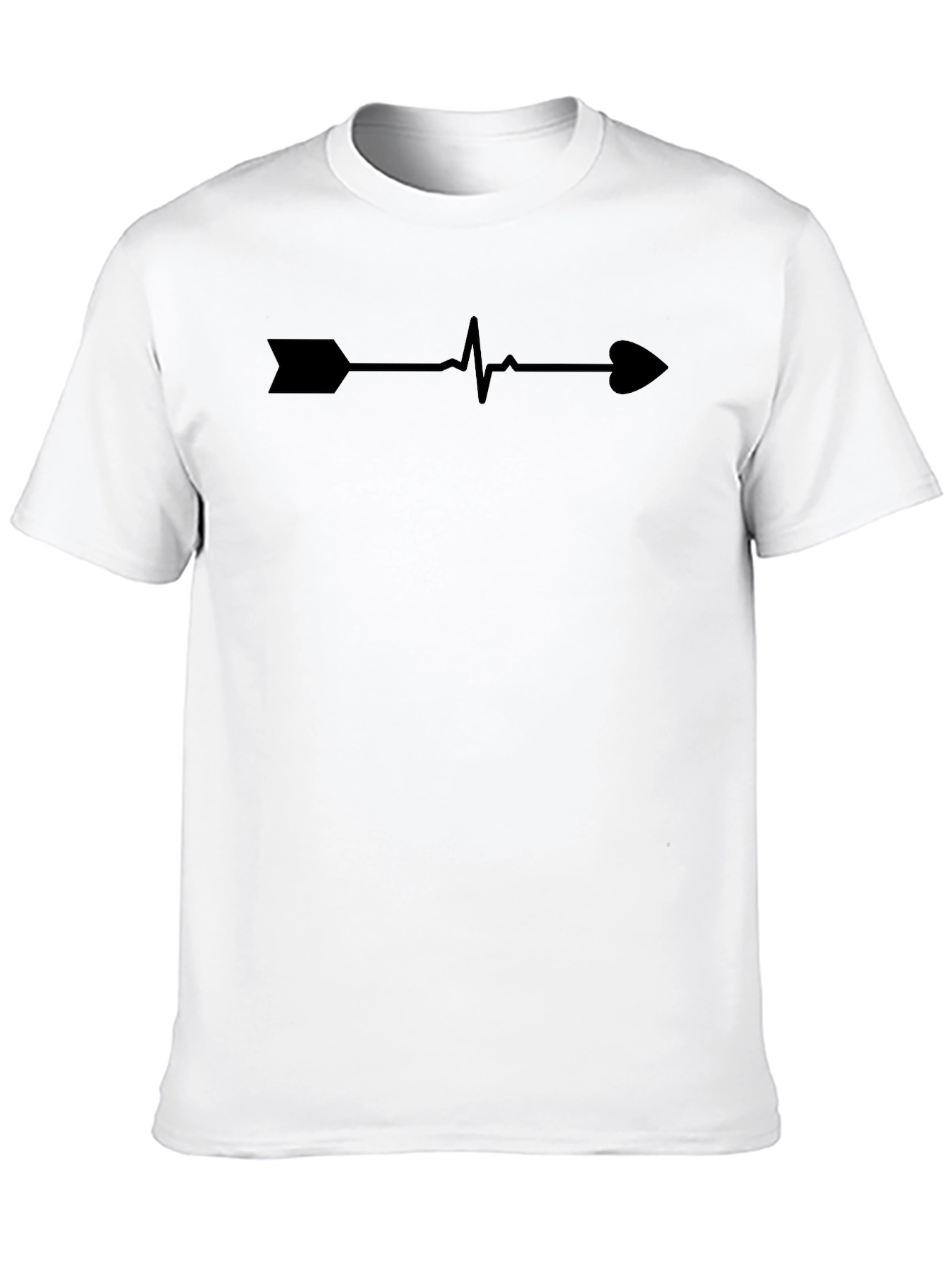 Heartbeat Arrow Graphic Tee - Trendy Casual Shirt