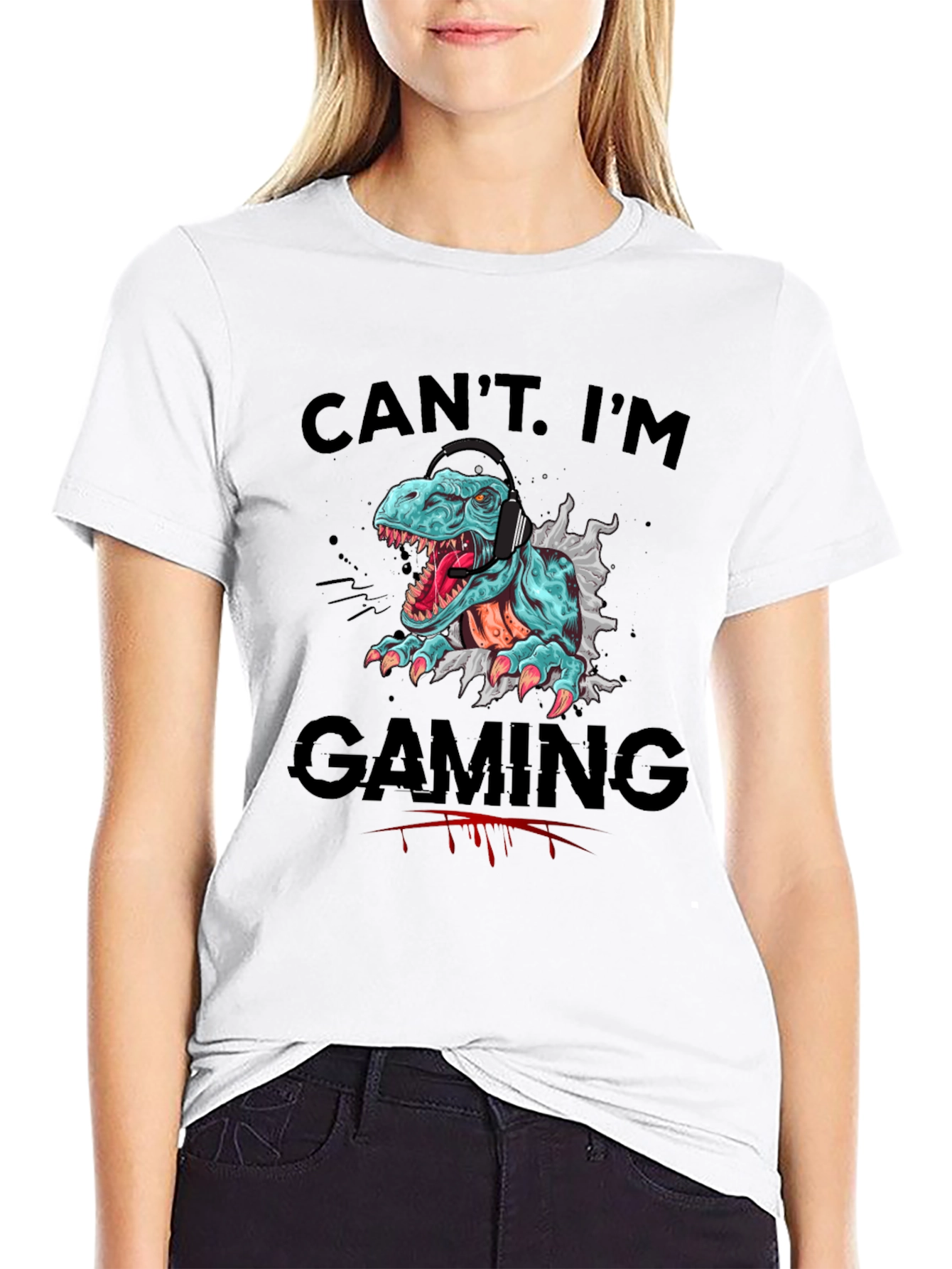 Gamer T-Rex T-Shirt - Cant. Im Gaming