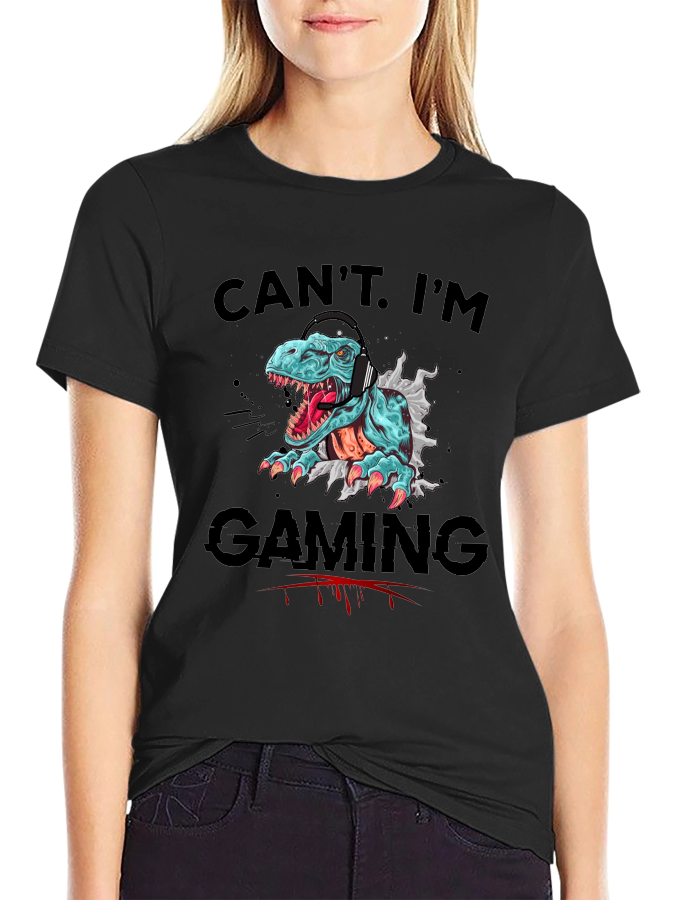 Gamer T-Rex T-Shirt - Cant. Im Gaming