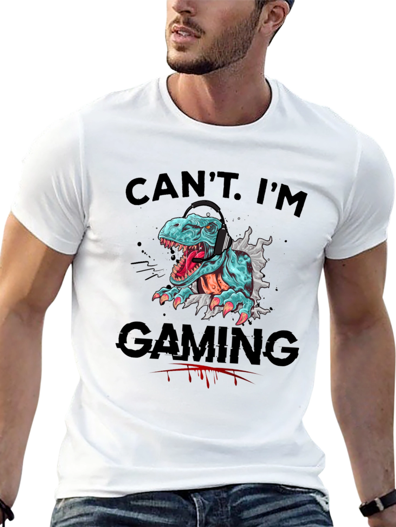 Gamer T-Rex T-Shirt - Cant. Im Gaming