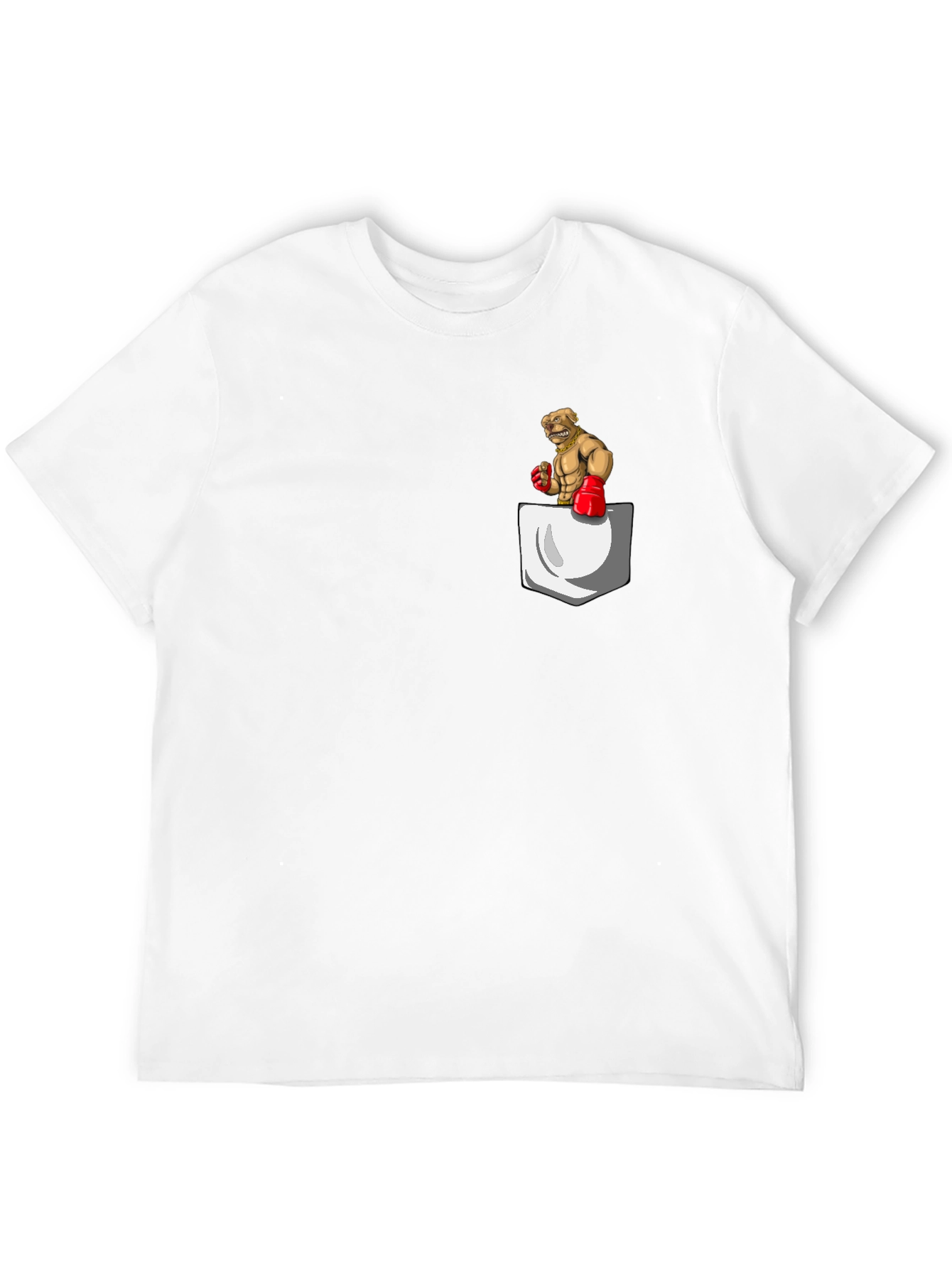 Boxer Dog Pocket Graphic Tee - Black