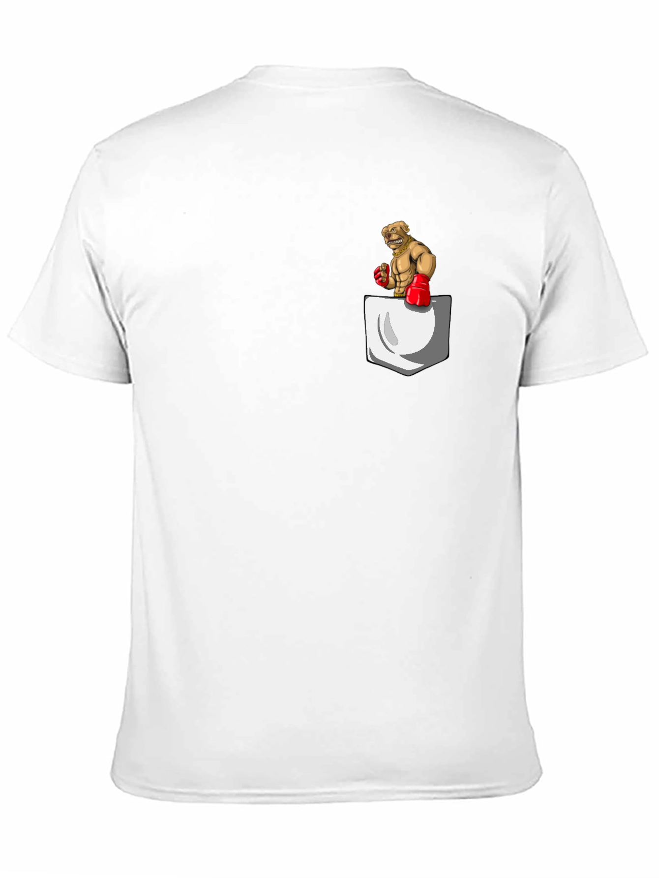 Boxer Dog Pocket Graphic Tee - Black