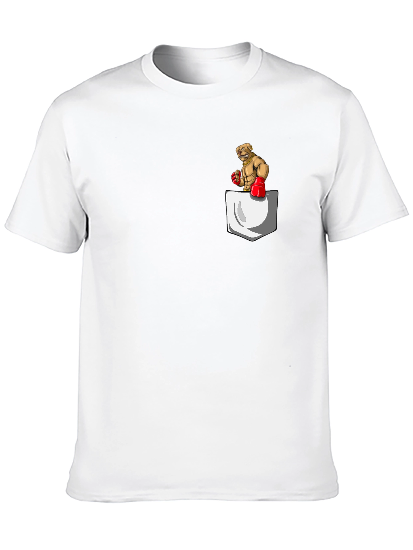 Boxer Dog Pocket Graphic Tee - Black