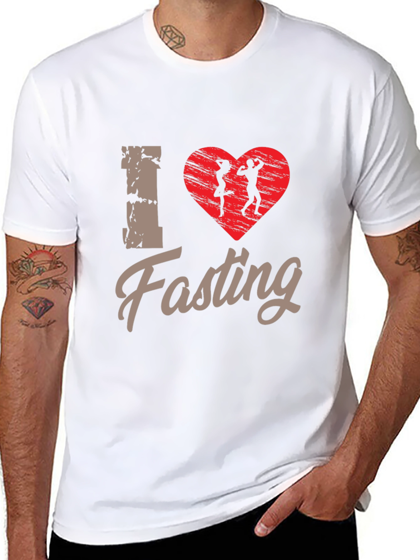 I Heart Fasting Graphic Tee - Black