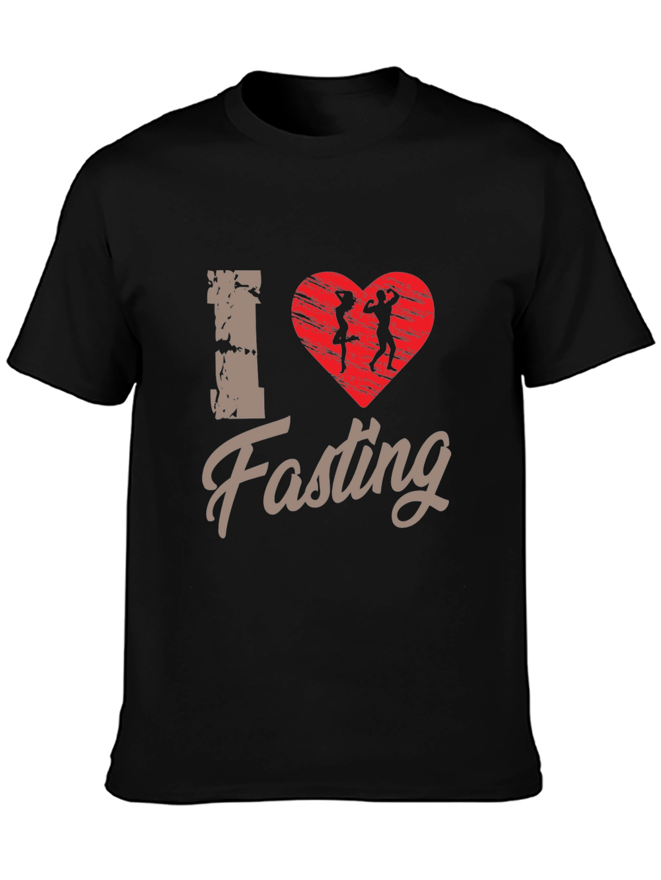 I Heart Fasting Graphic Tee - Black