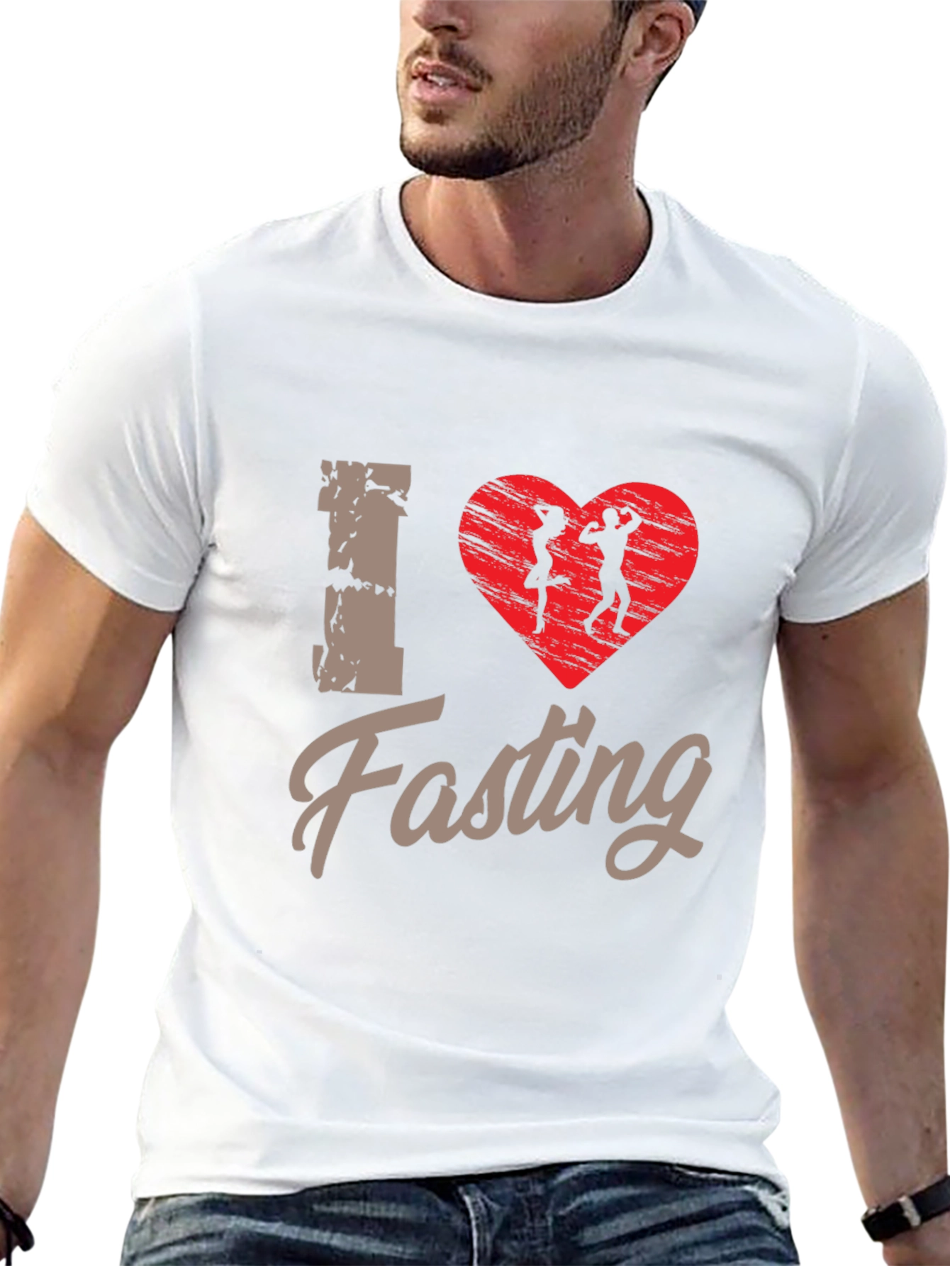I Heart Fasting Graphic Tee - Black