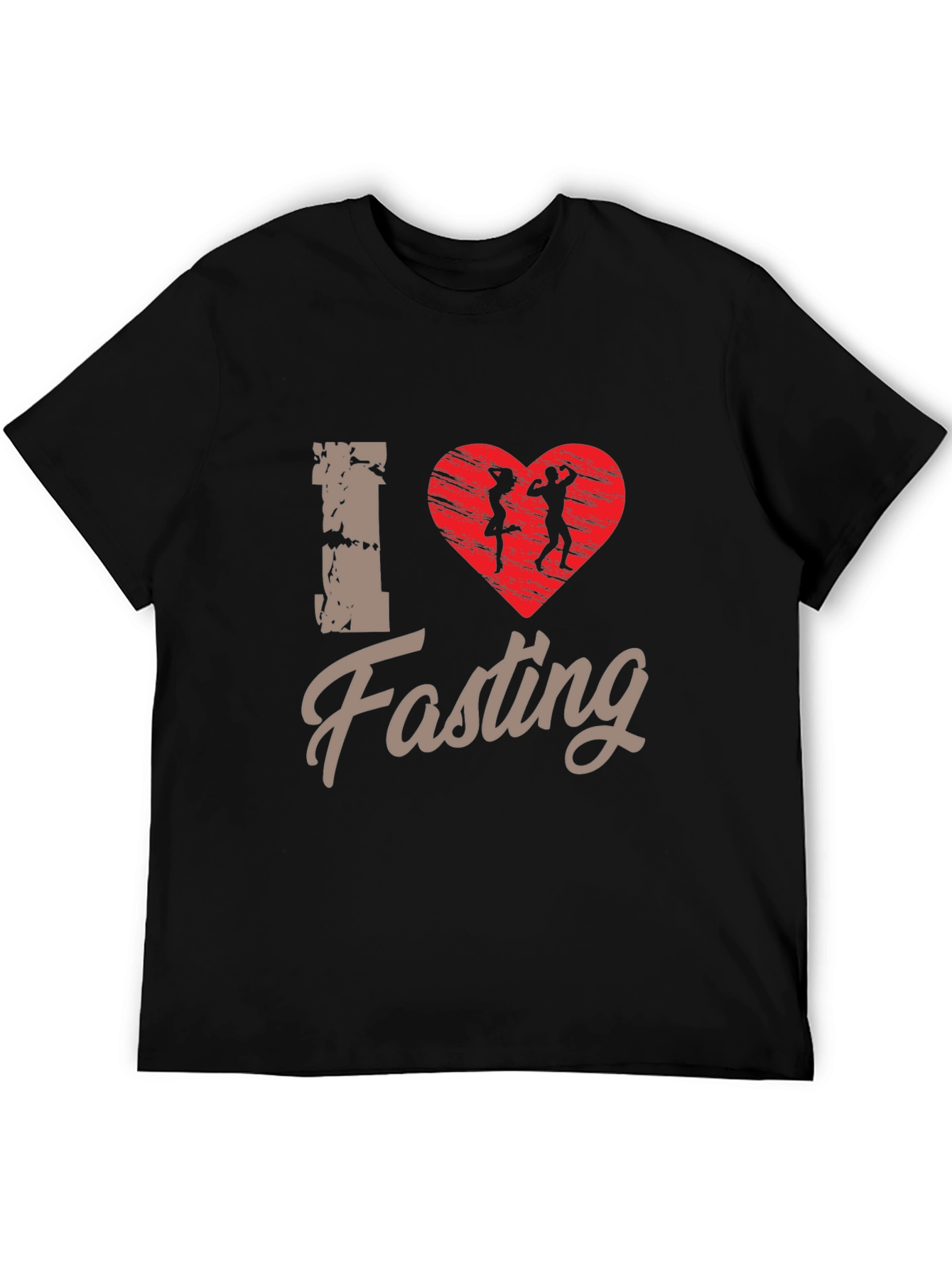 I Heart Fasting Graphic Tee - Black