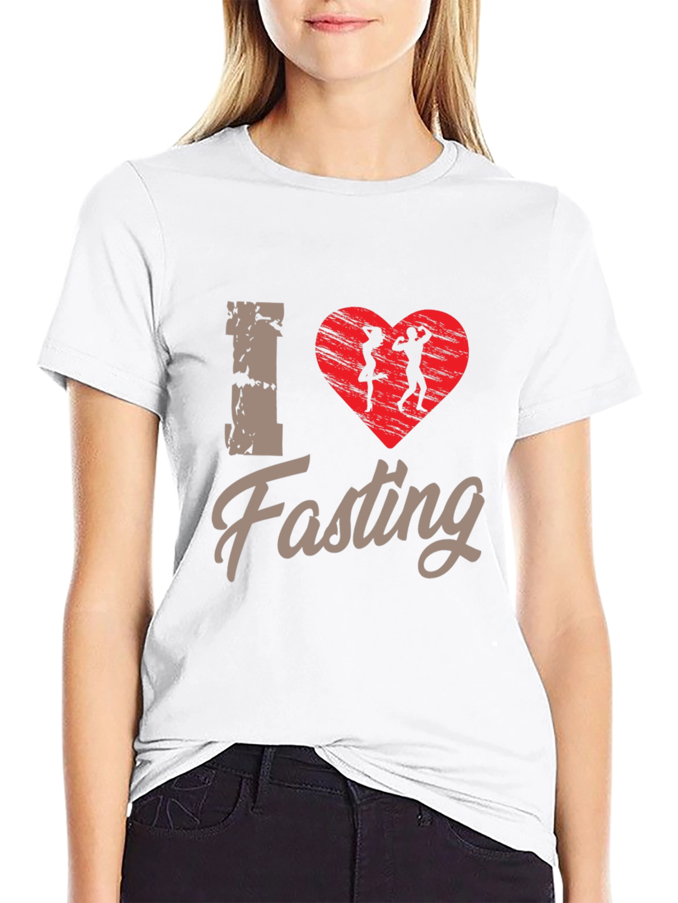 I Heart Fasting Graphic Tee - Black