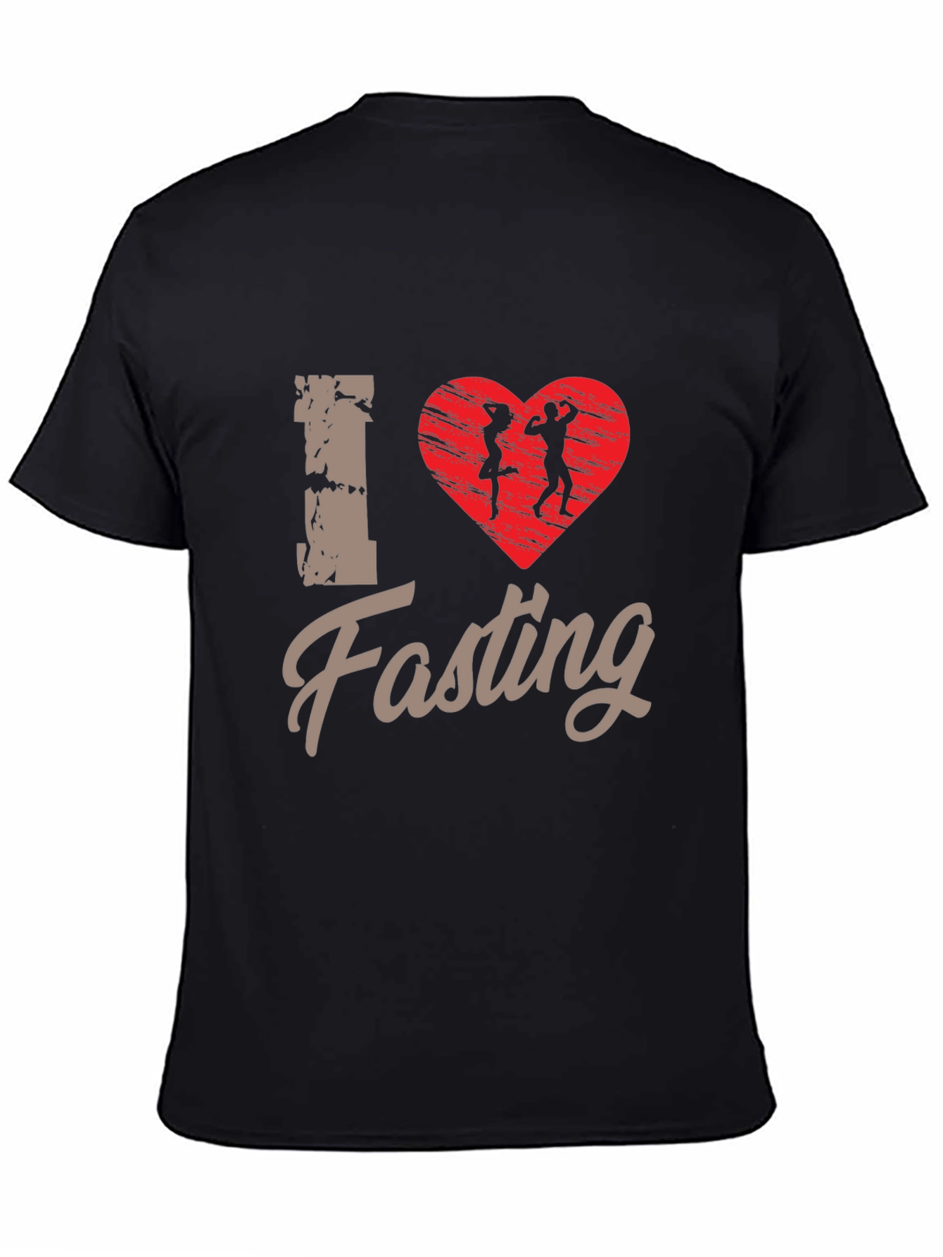I Heart Fasting Graphic Tee - Black