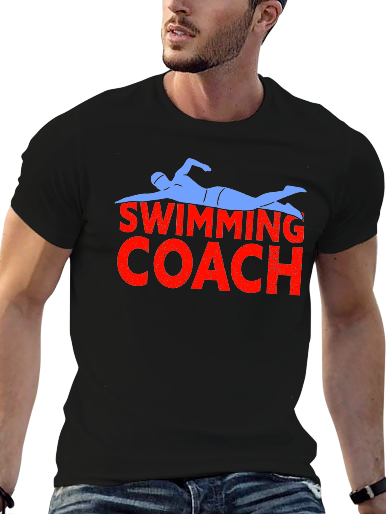 Swimming Coach Graphic T-Shirt