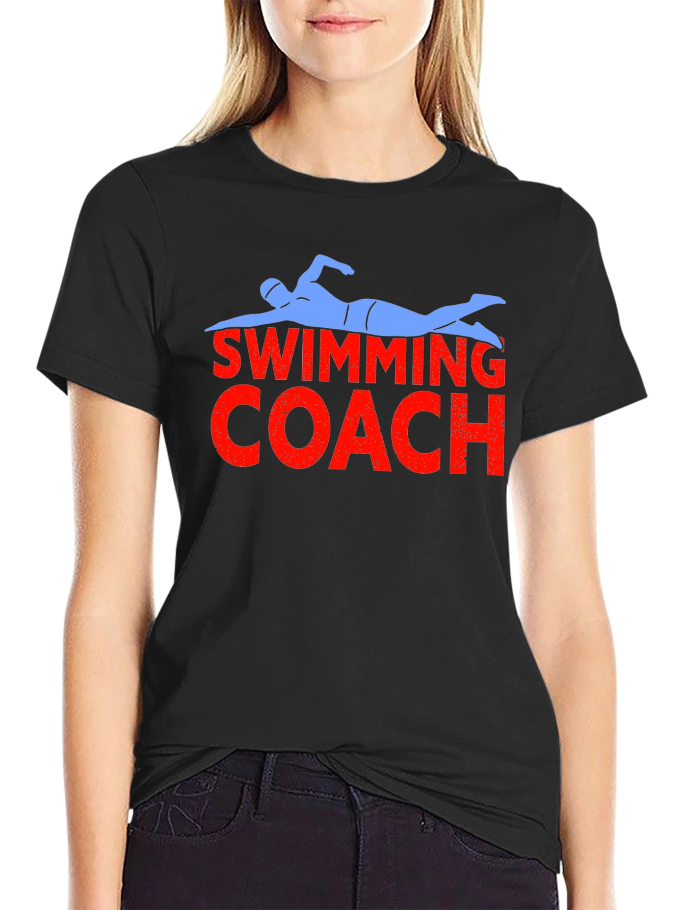 Swimming Coach Graphic T-Shirt