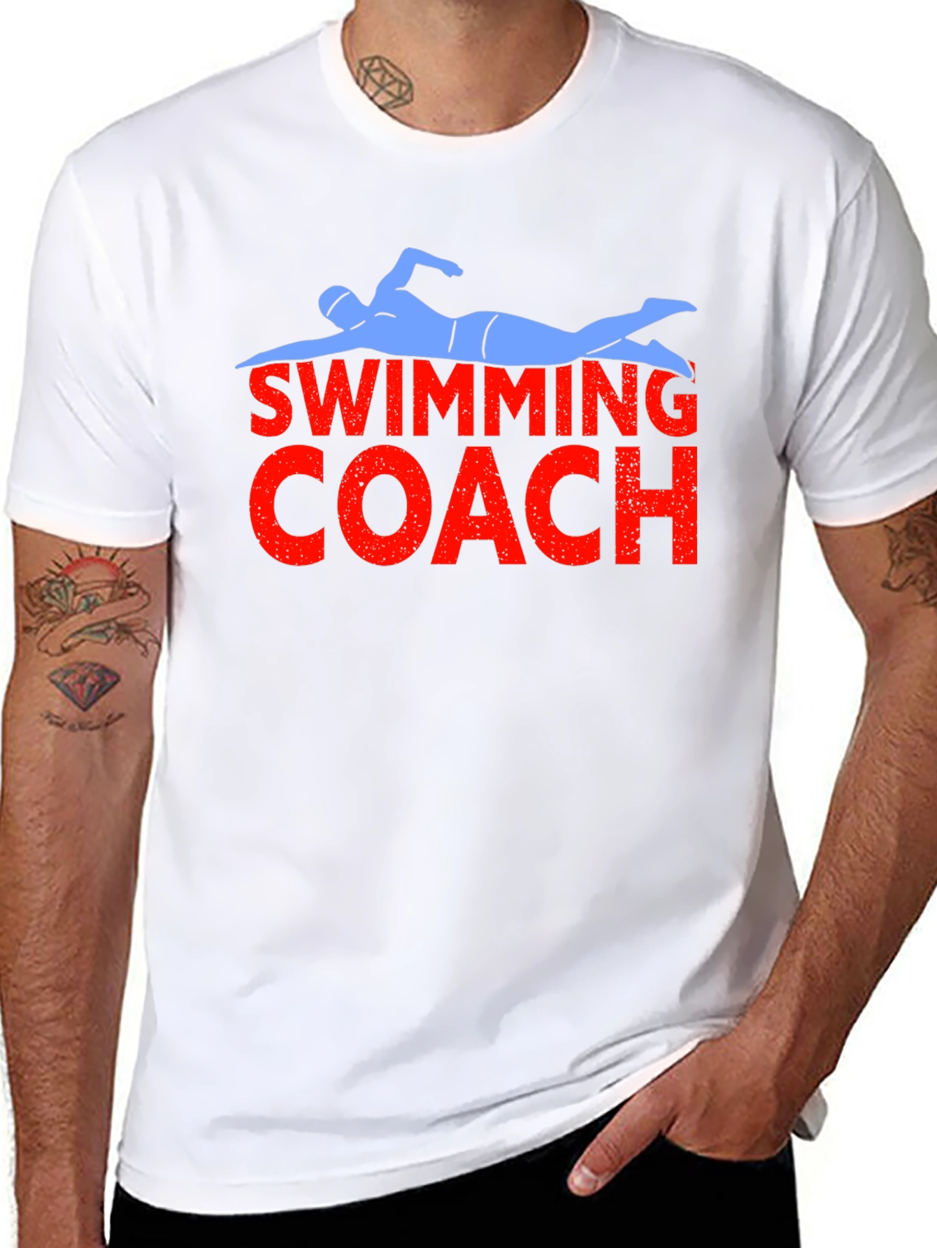 Swimming Coach Graphic T-Shirt