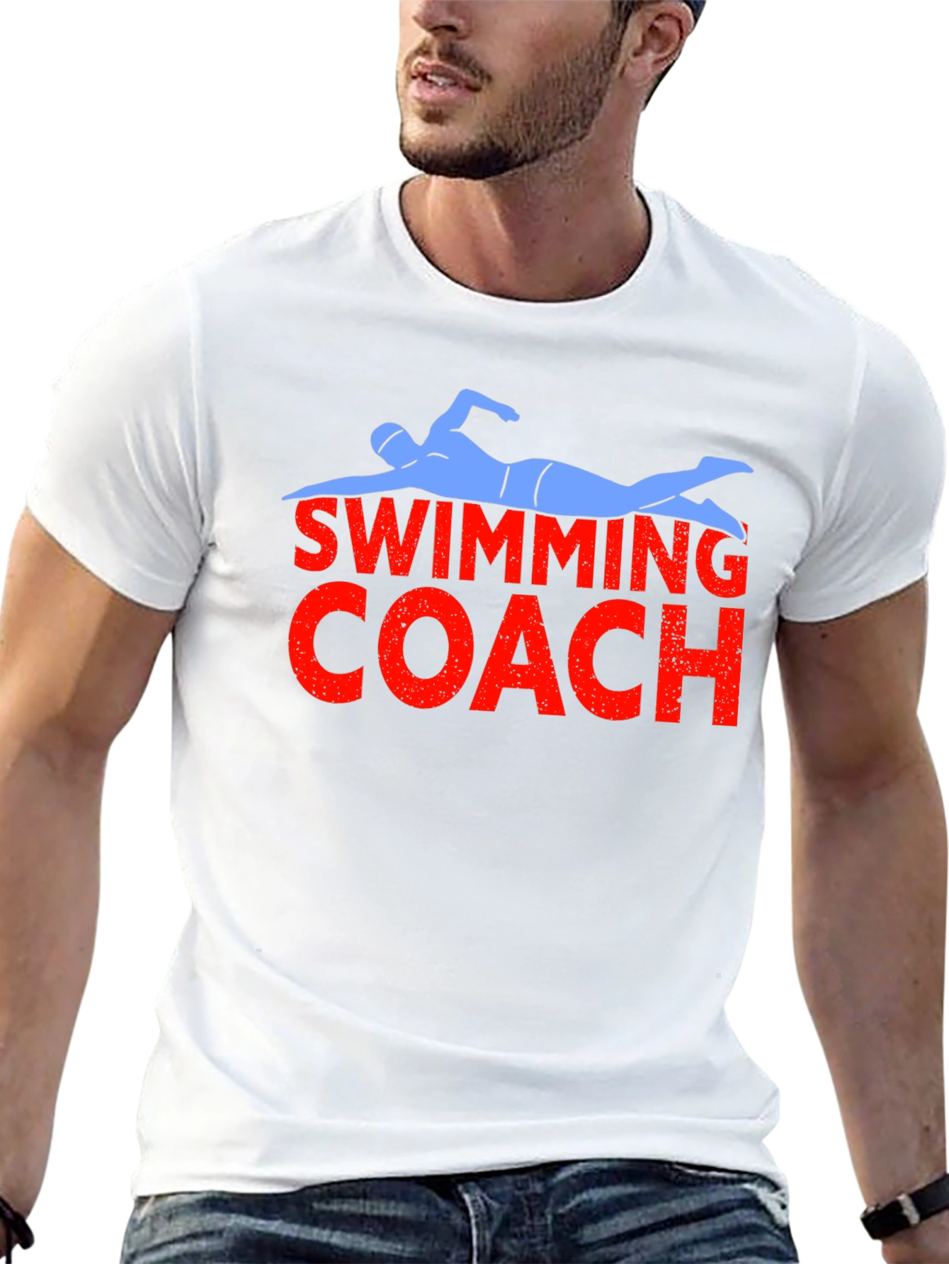 Swimming Coach Graphic T-Shirt