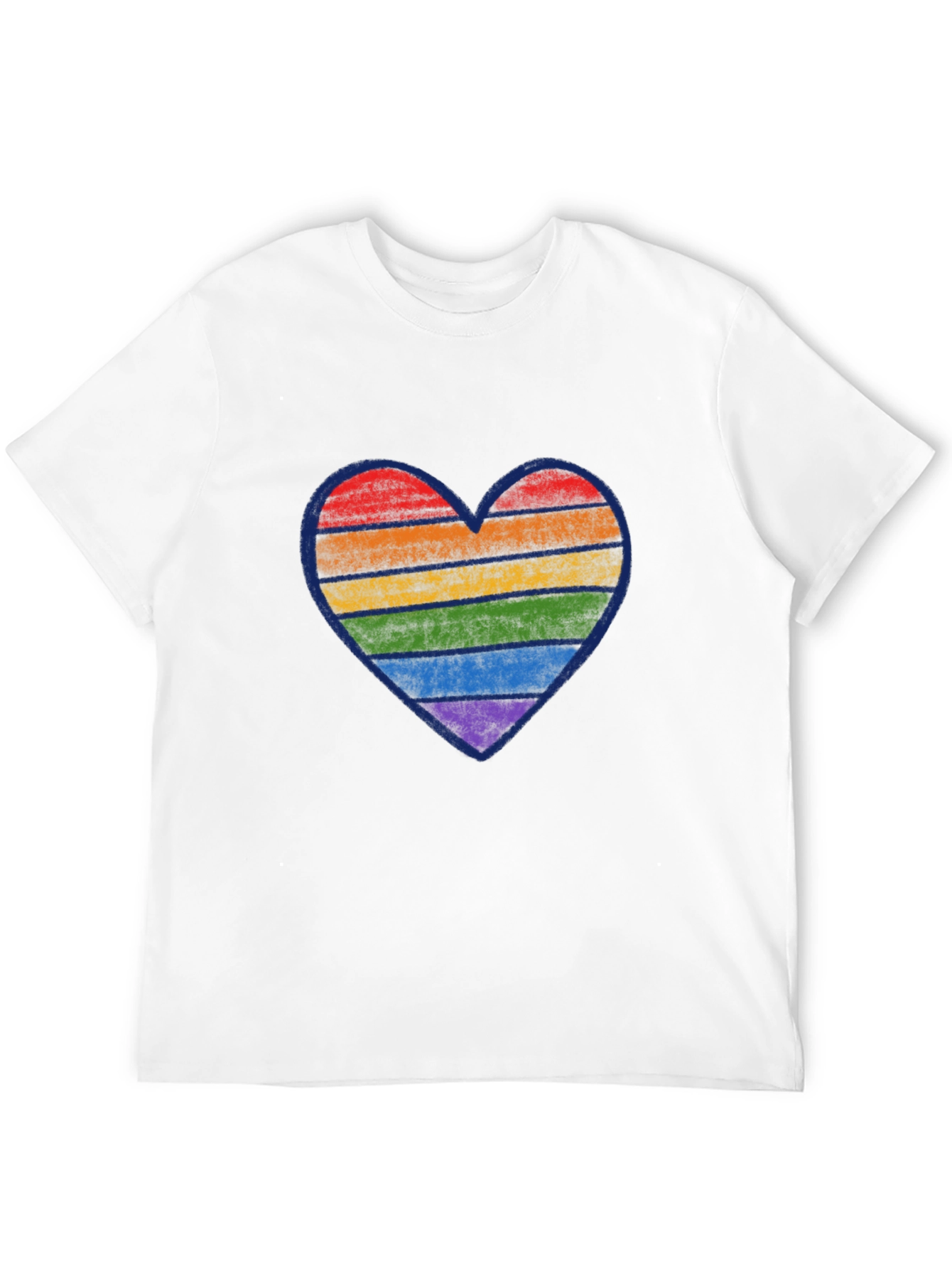Rainbow Heart Graphic Tee - Pride Month