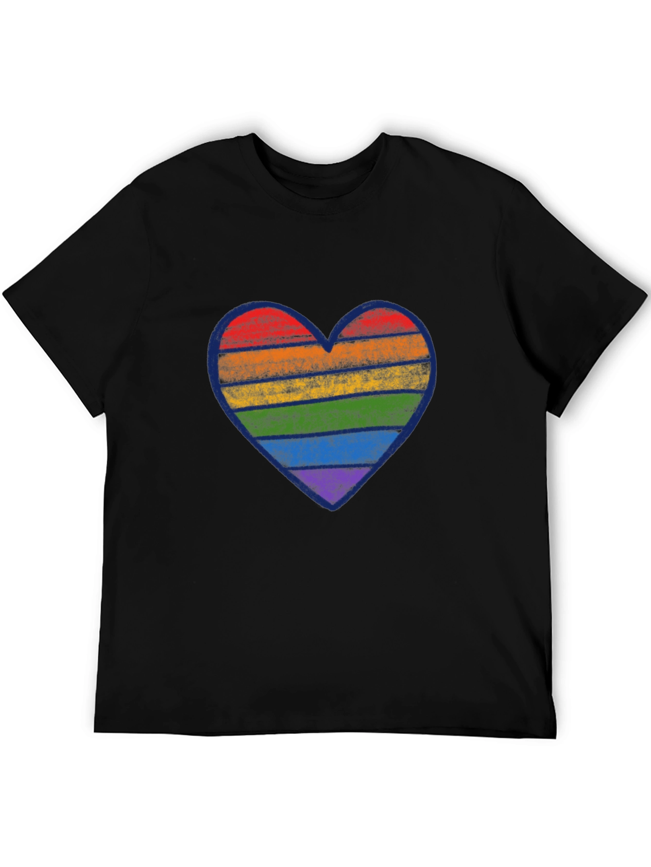 Rainbow Heart Graphic Tee - Pride Month