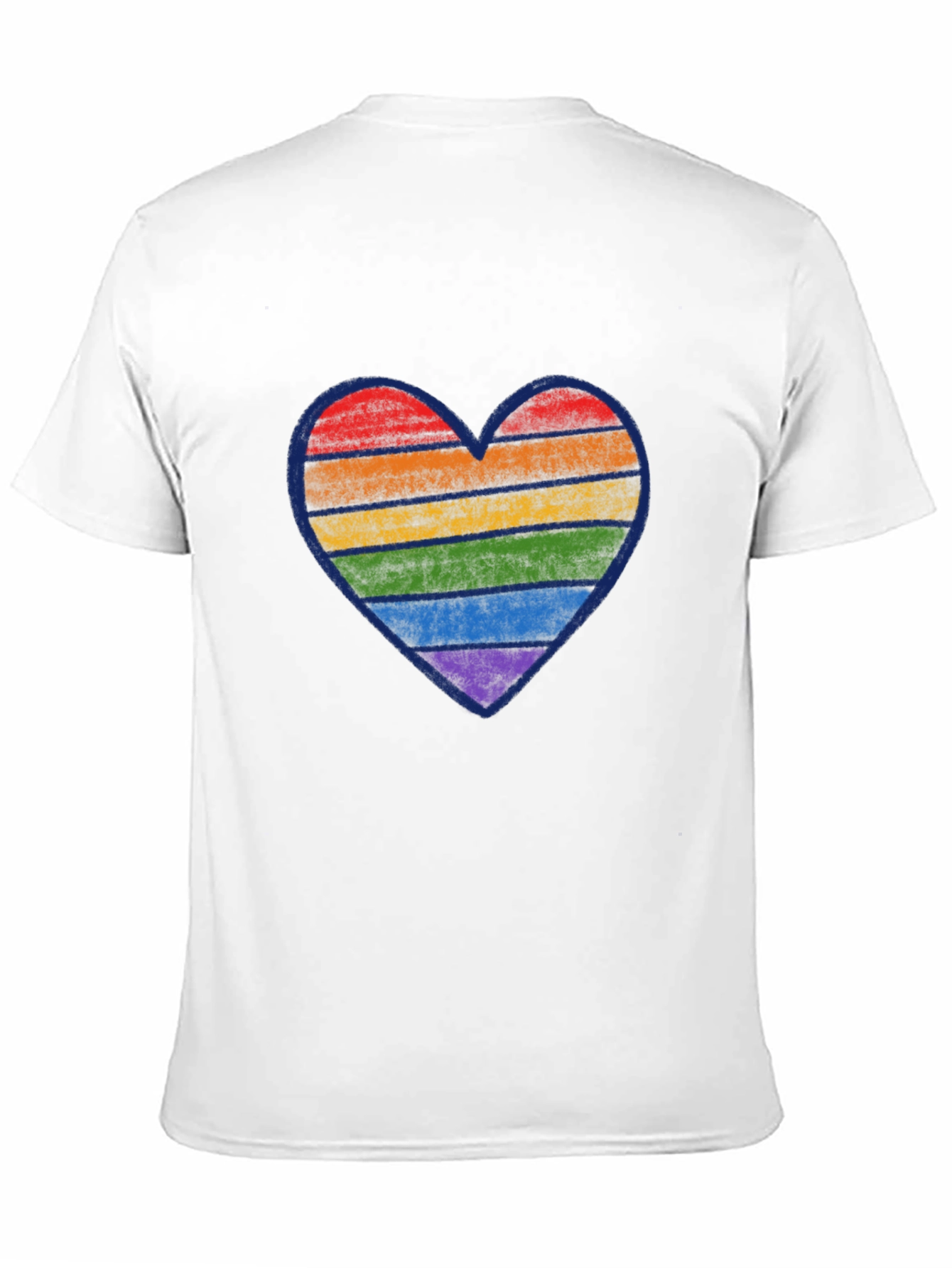 Rainbow Heart Graphic Tee - Pride Month