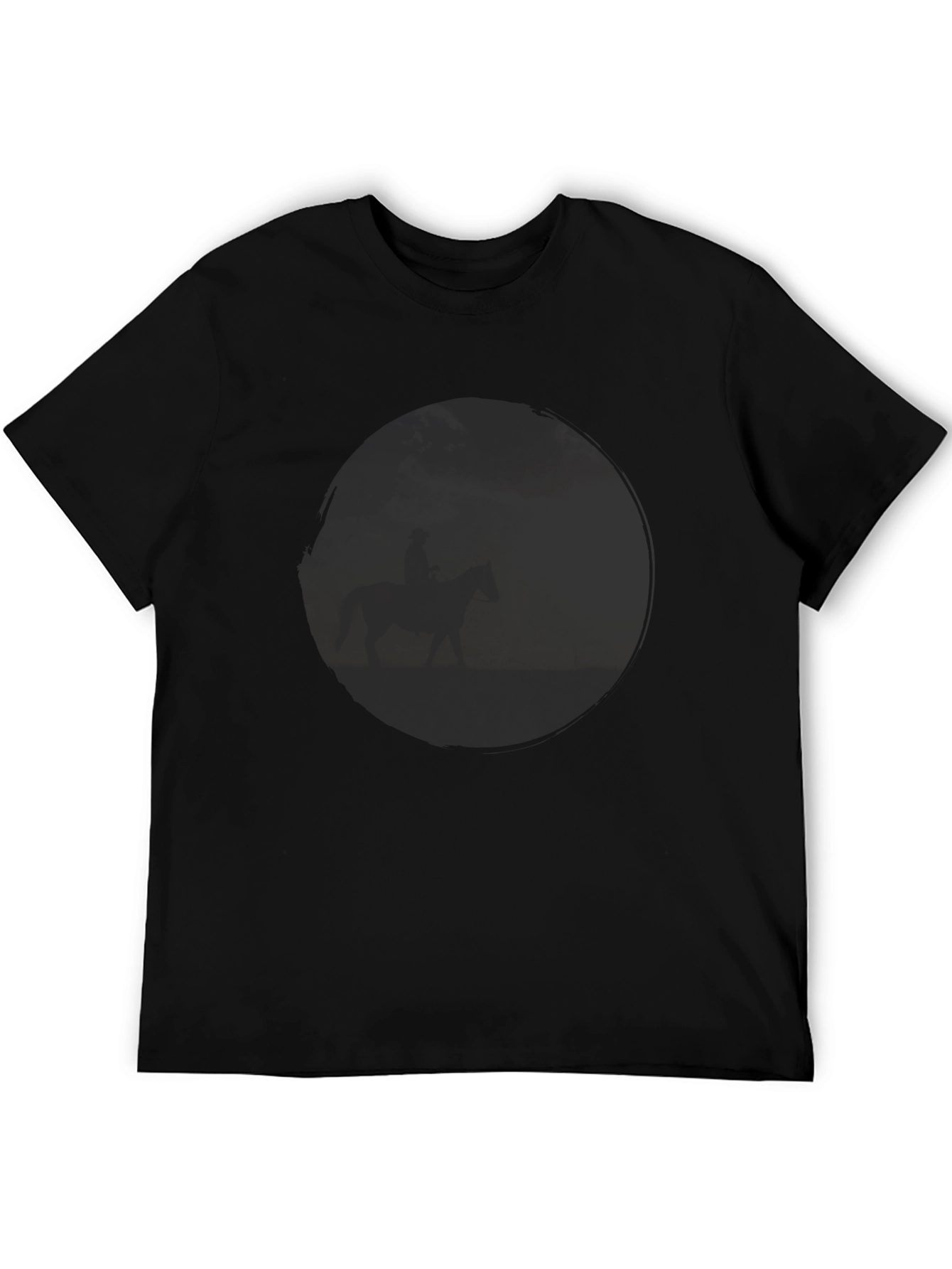 Equestrian Silhouette T-Shirt - Black