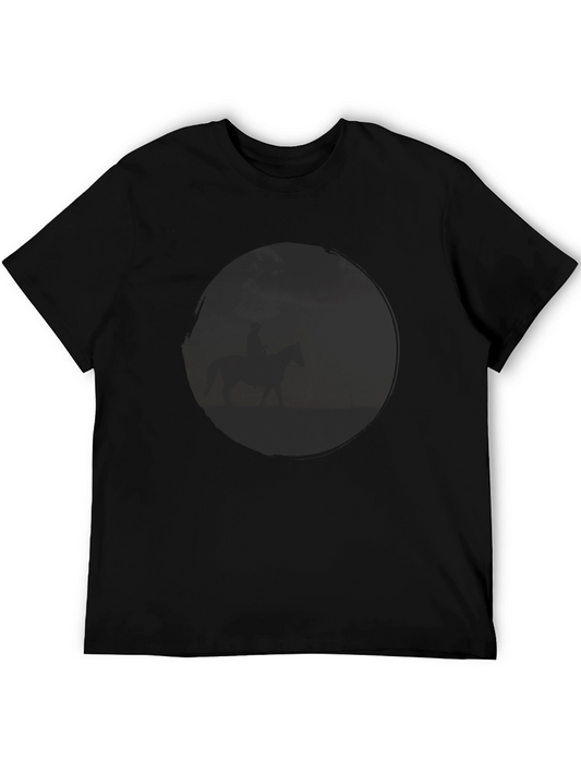 Equestrian Silhouette T-Shirt - Black