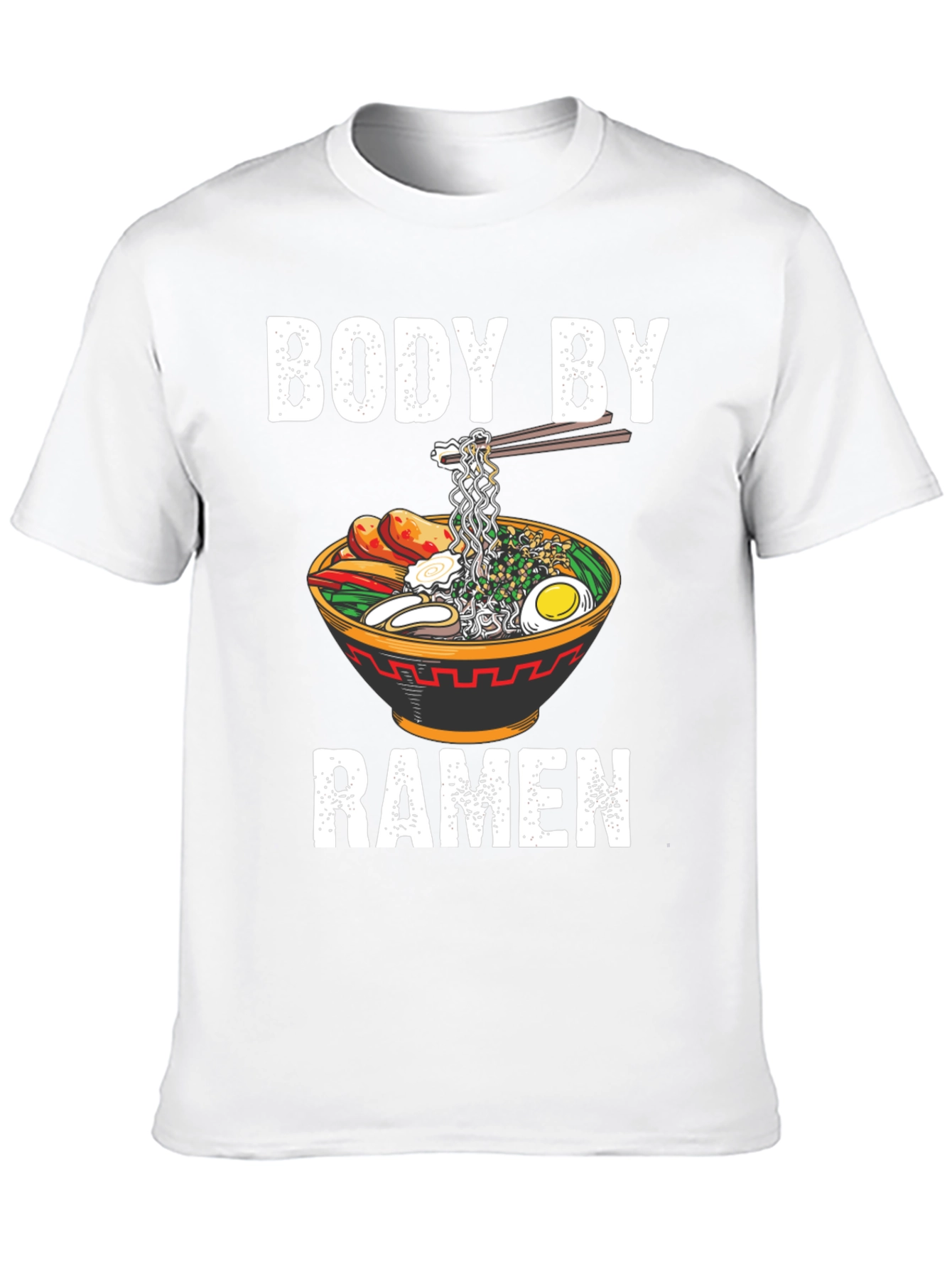 Body By Ramen T-Shirt Funny Noodle Bowl Tee