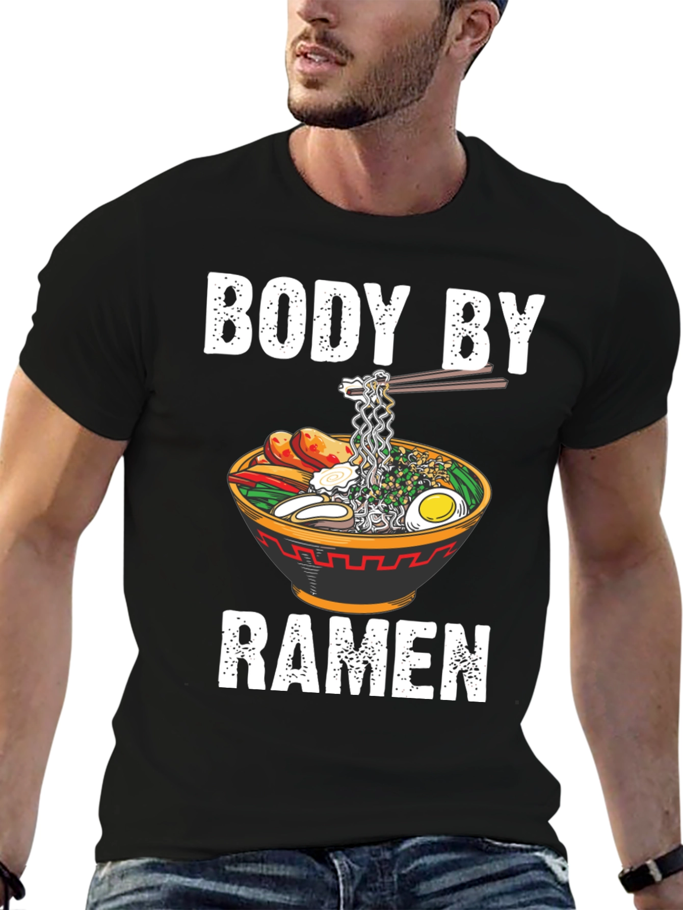 Body By Ramen T-Shirt Funny Noodle Bowl Tee