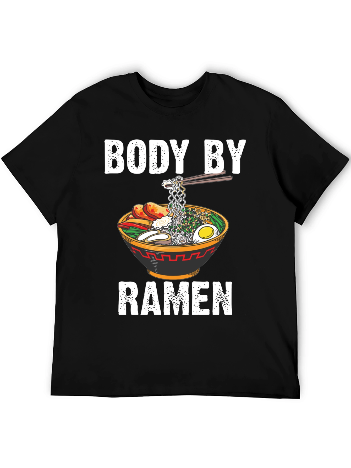 Body By Ramen T-Shirt Funny Noodle Bowl Tee