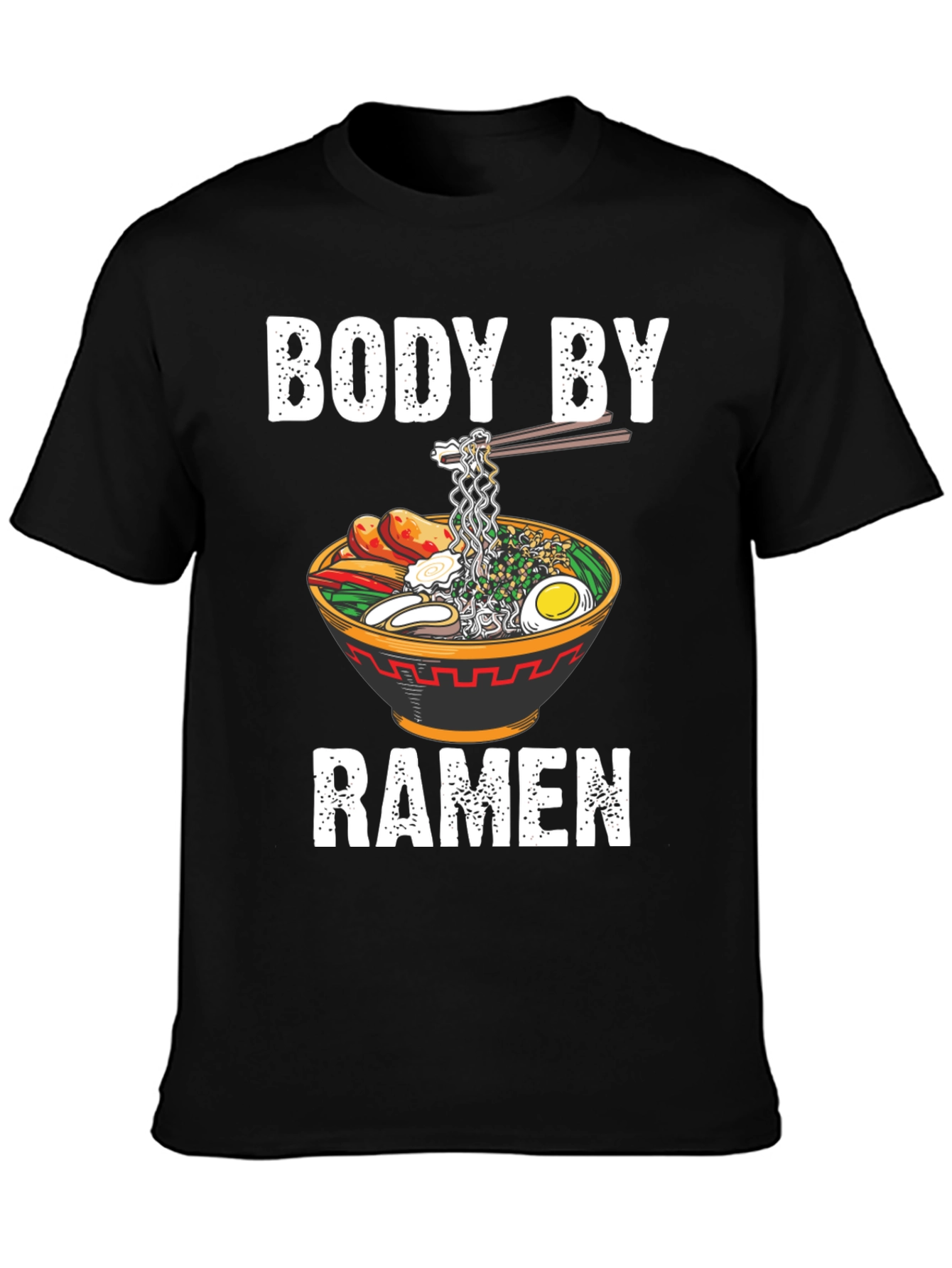 Body By Ramen T-Shirt Funny Noodle Bowl Tee
