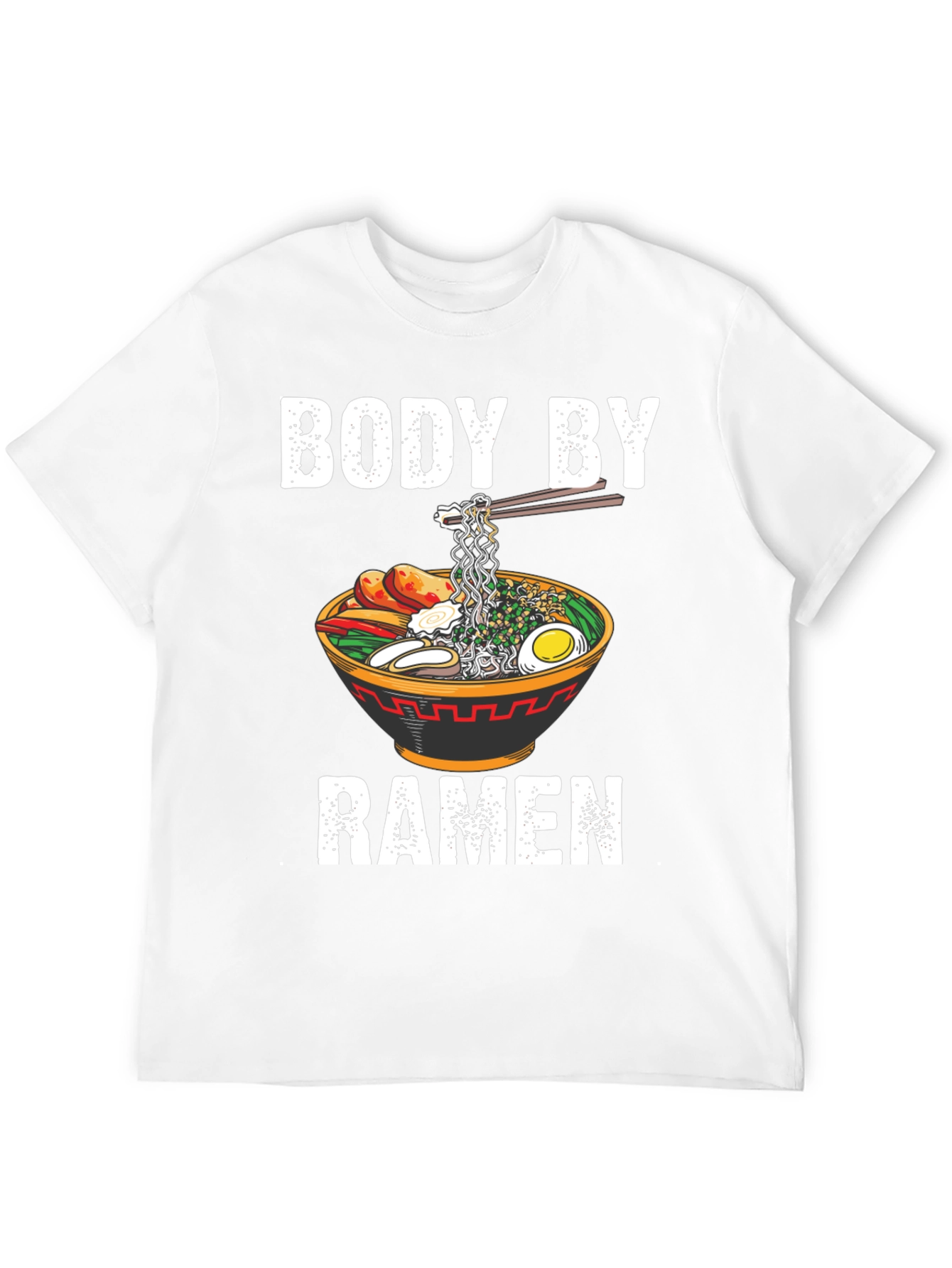Body By Ramen T-Shirt Funny Noodle Bowl Tee