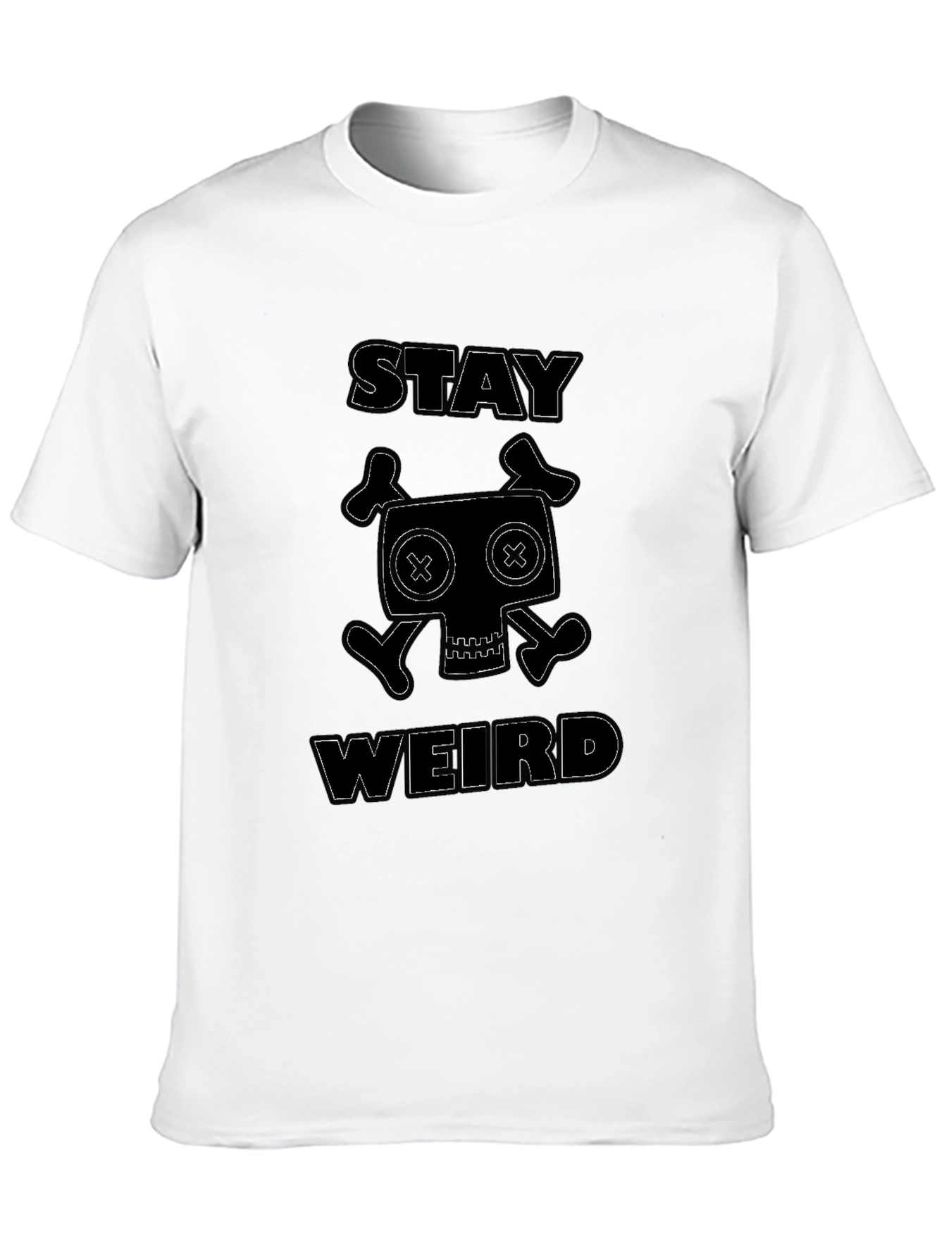 Stay Weird Black Graphic T-Shirt