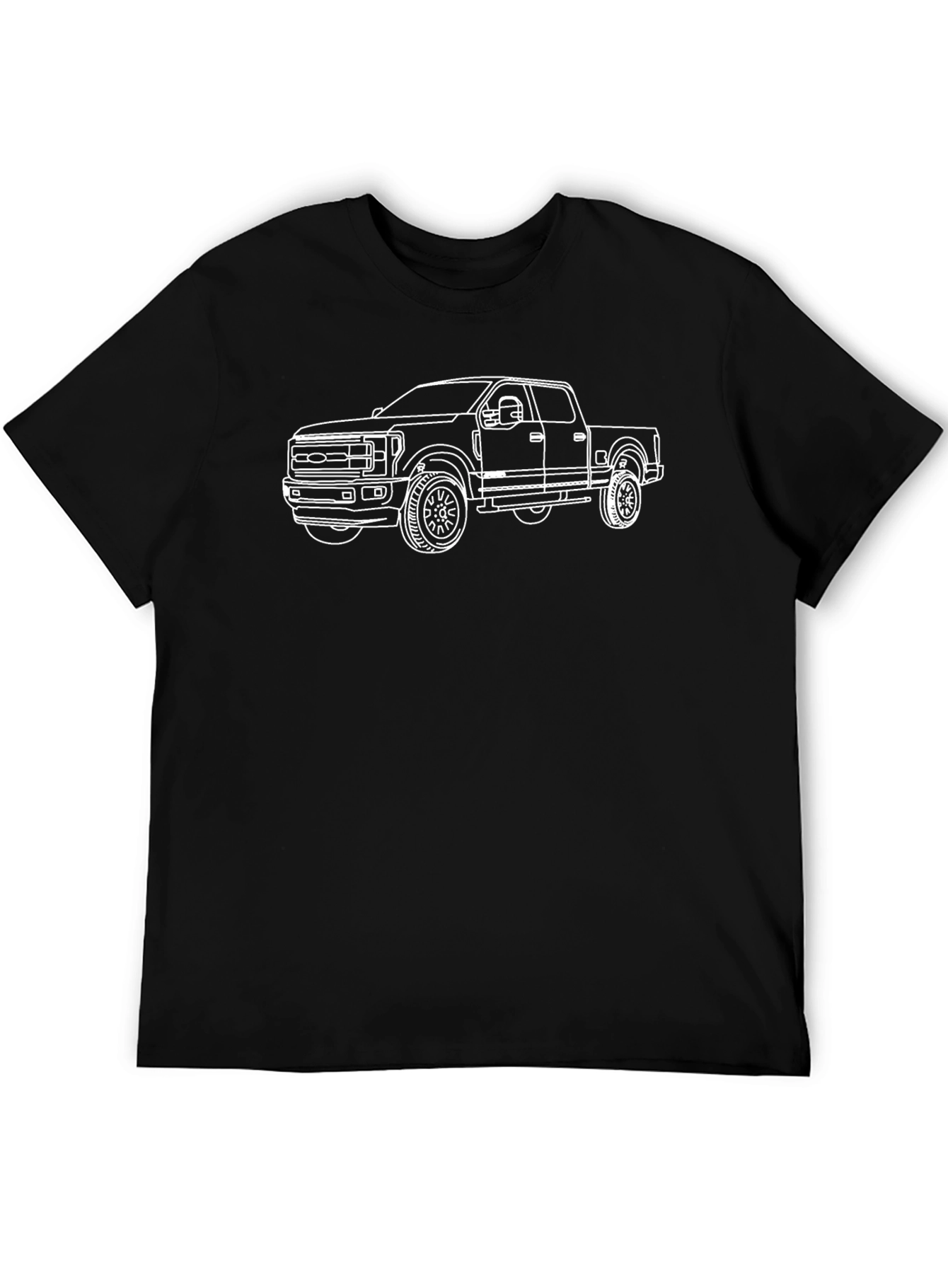 Truck Outline Graphic T-Shirt - Black