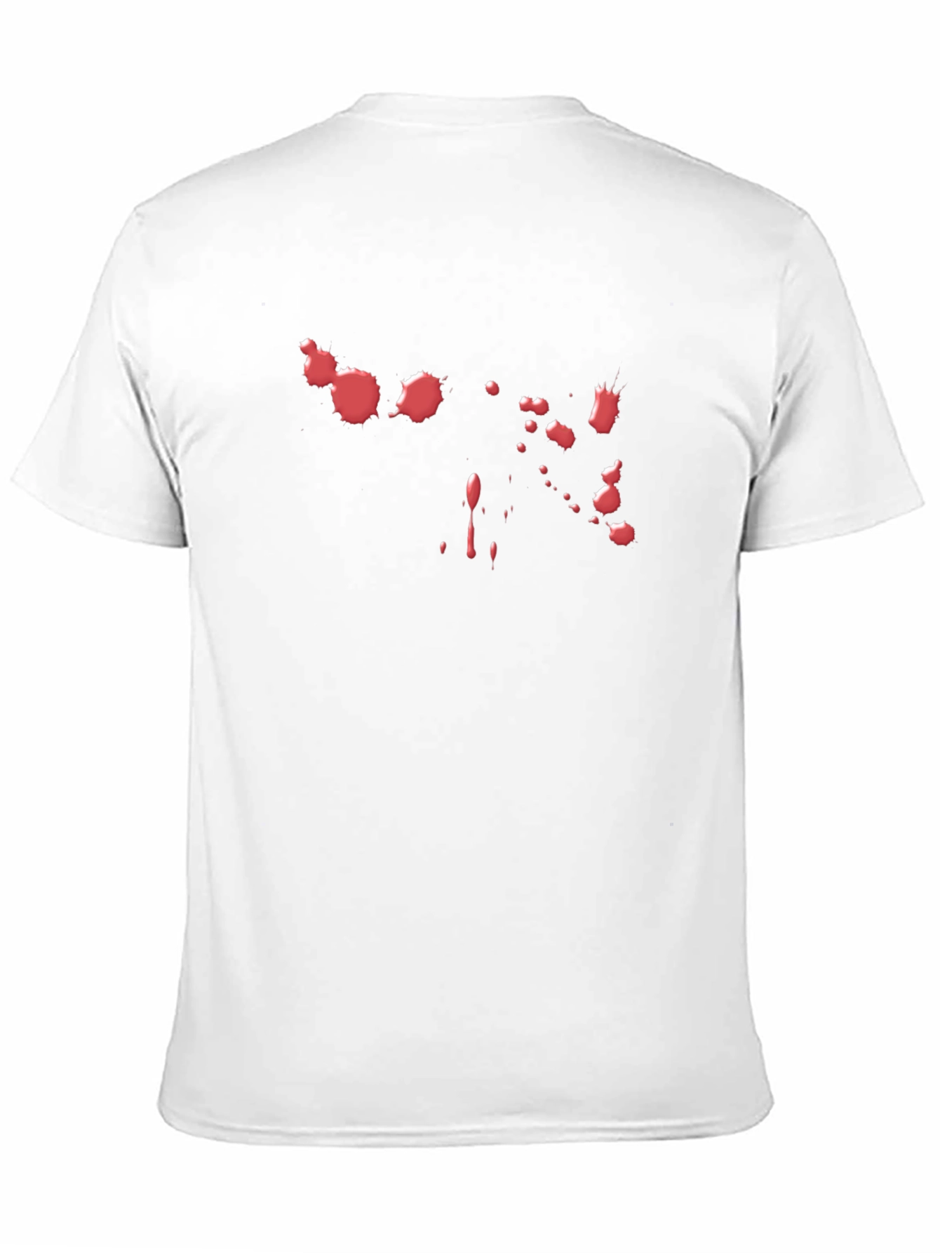 Black T-Shirt with Red Paint Splatter Design