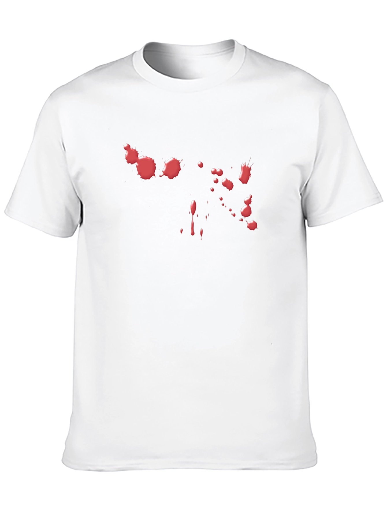 Black T-Shirt with Red Paint Splatter Design