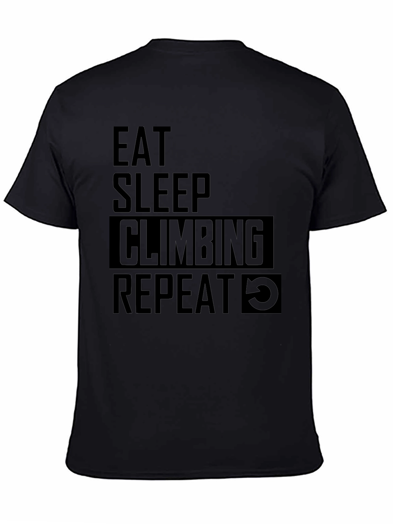 Eat Sleep Climbing Repeat Black T-Shirt