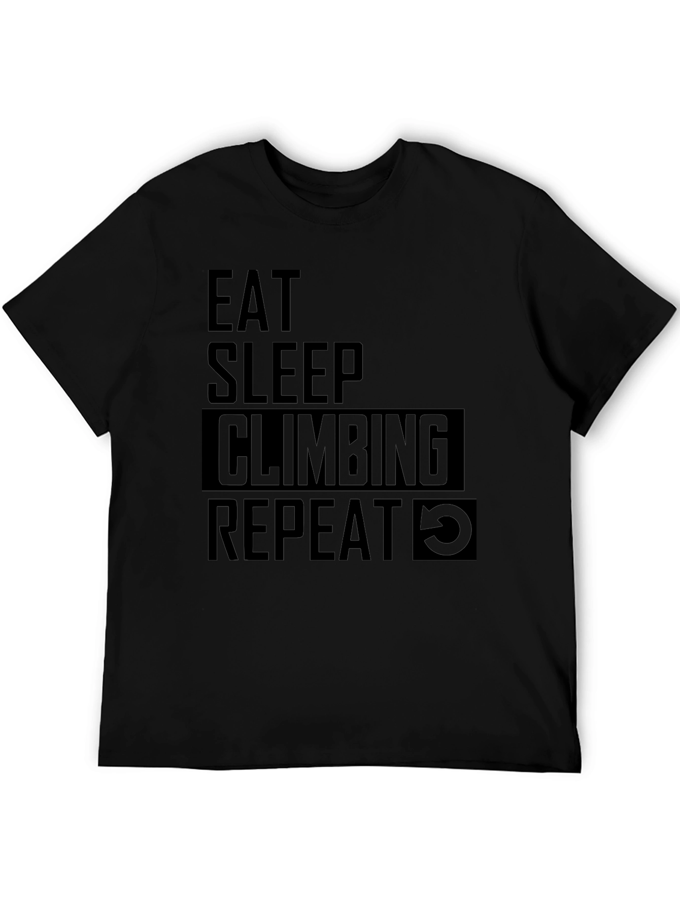 Eat Sleep Climbing Repeat Black T-Shirt