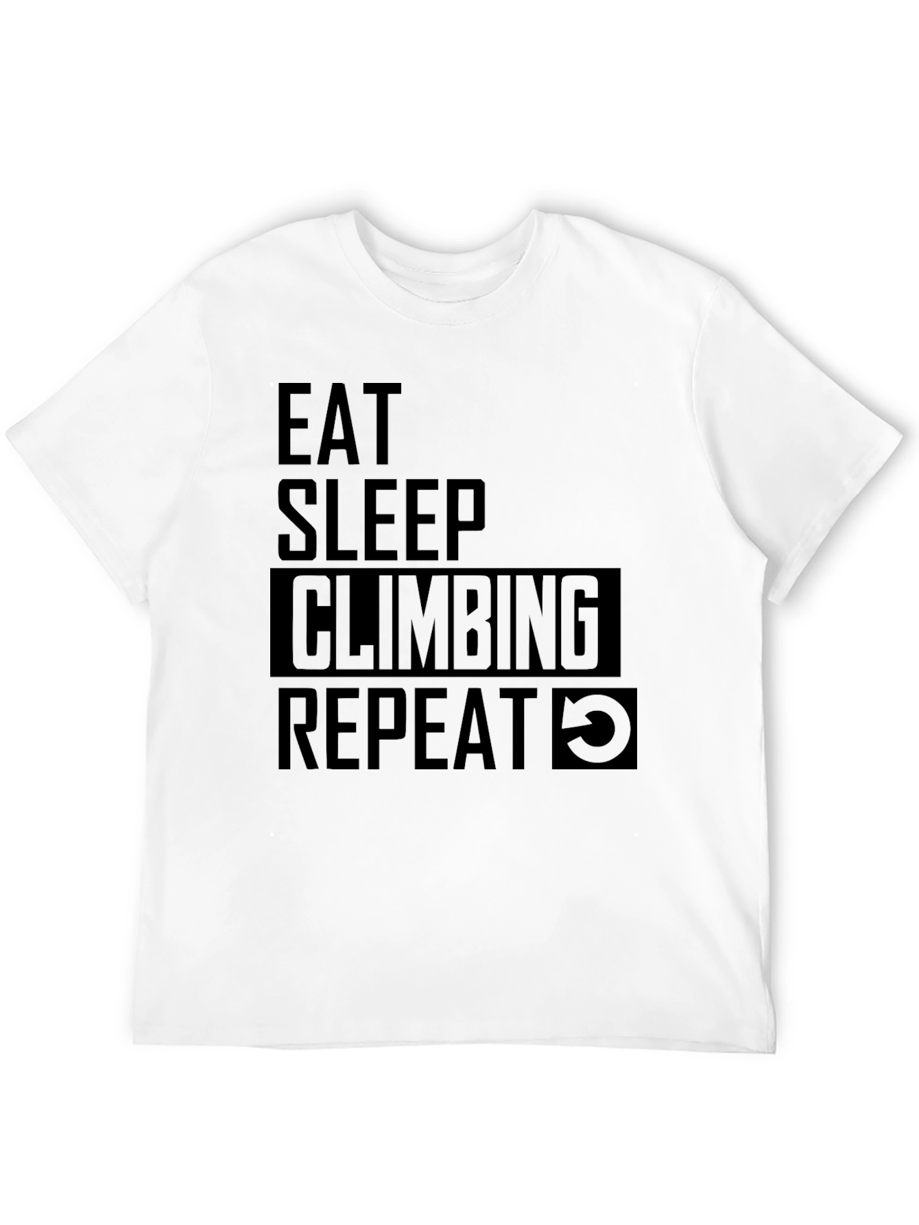 Eat Sleep Climbing Repeat Black T-Shirt