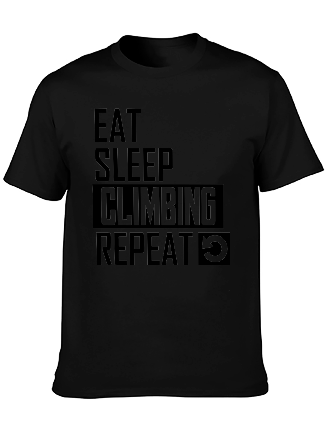 Eat Sleep Climbing Repeat Black T-Shirt