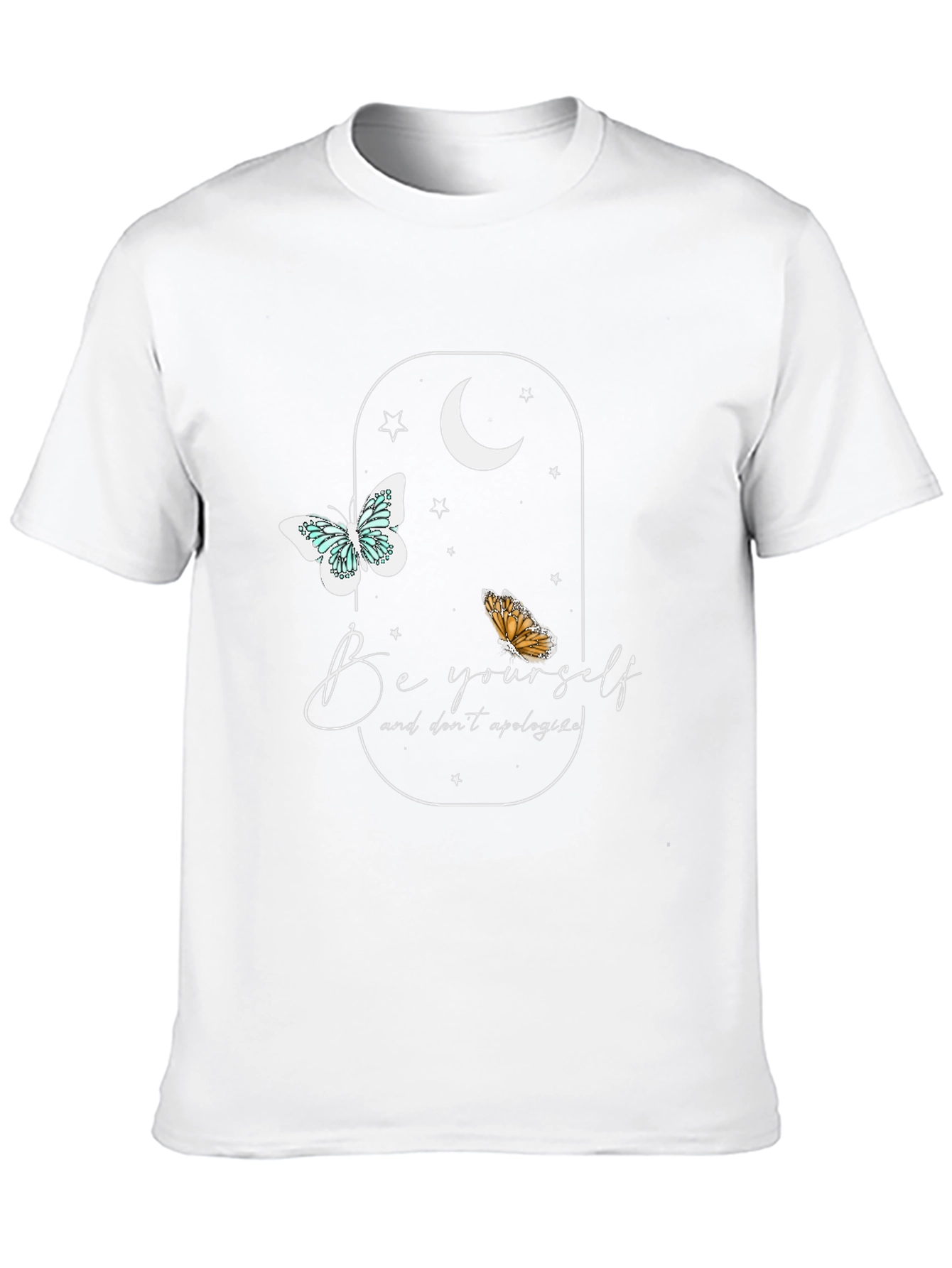 Be Yourself Butterfly Graphic Tee - Soft Black Shirt