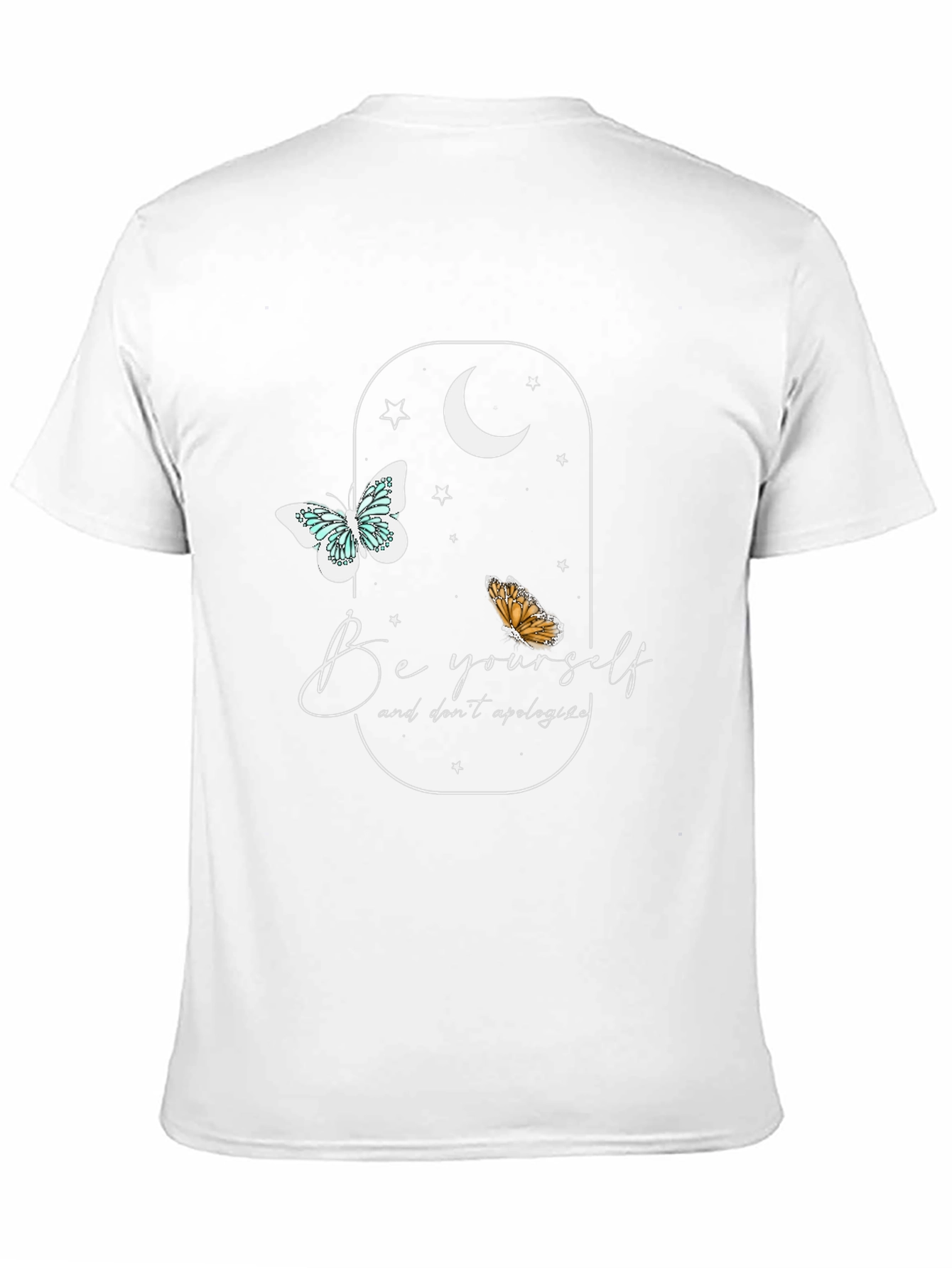 Be Yourself Butterfly Graphic Tee - Soft Black Shirt