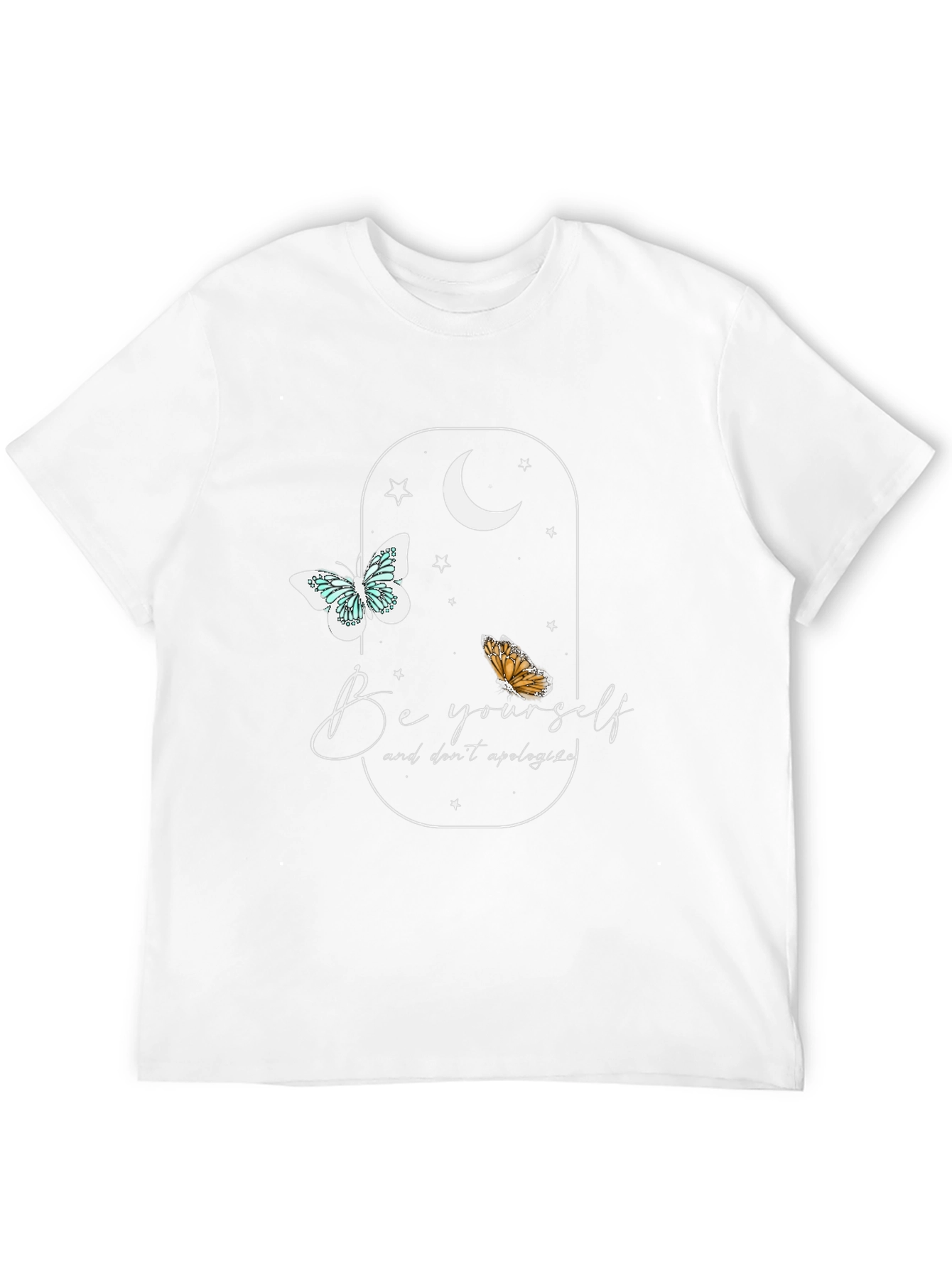 Be Yourself Butterfly Graphic Tee - Soft Black Shirt