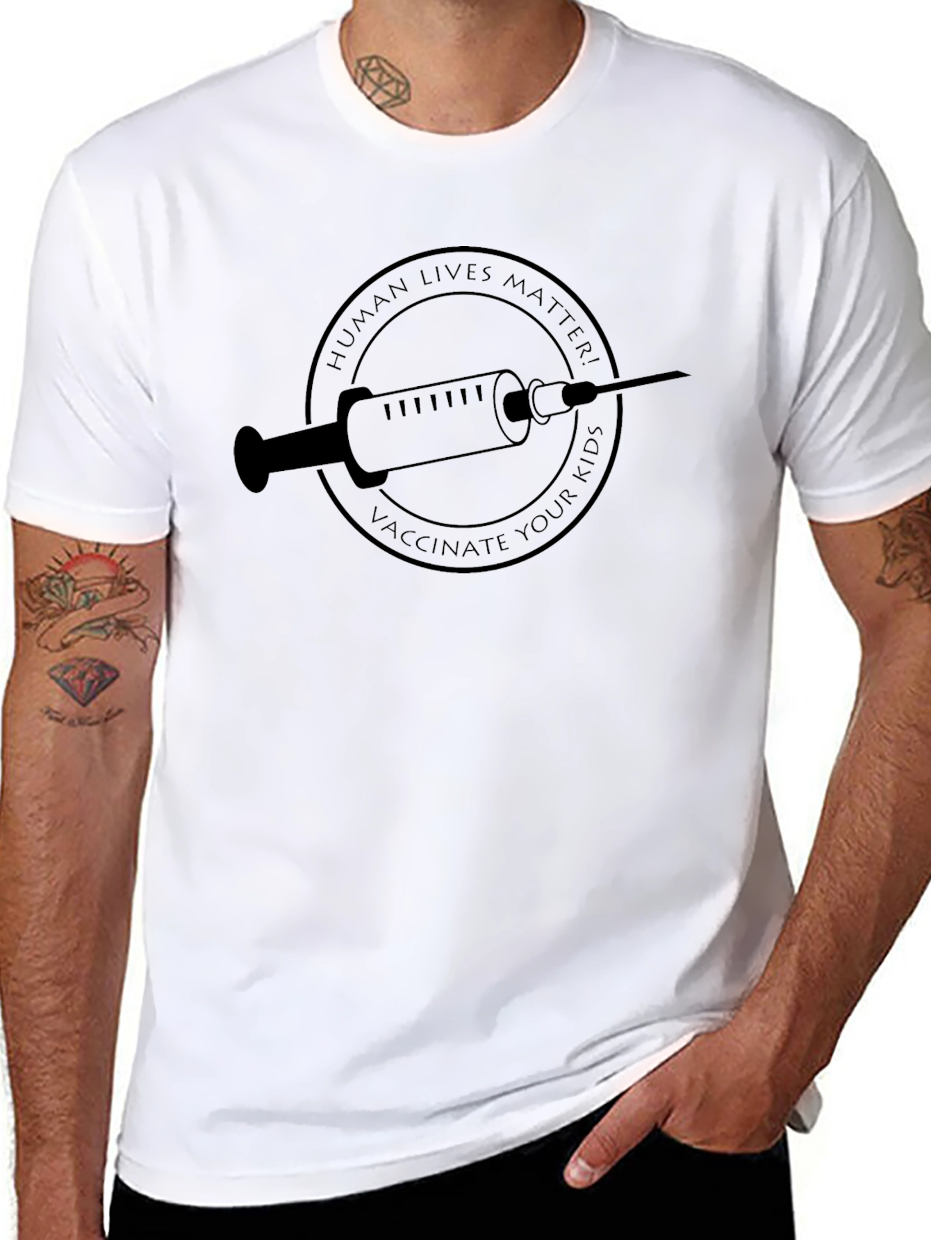 Vaccinate Your Kids Graphic Tee - Human Lives Matter