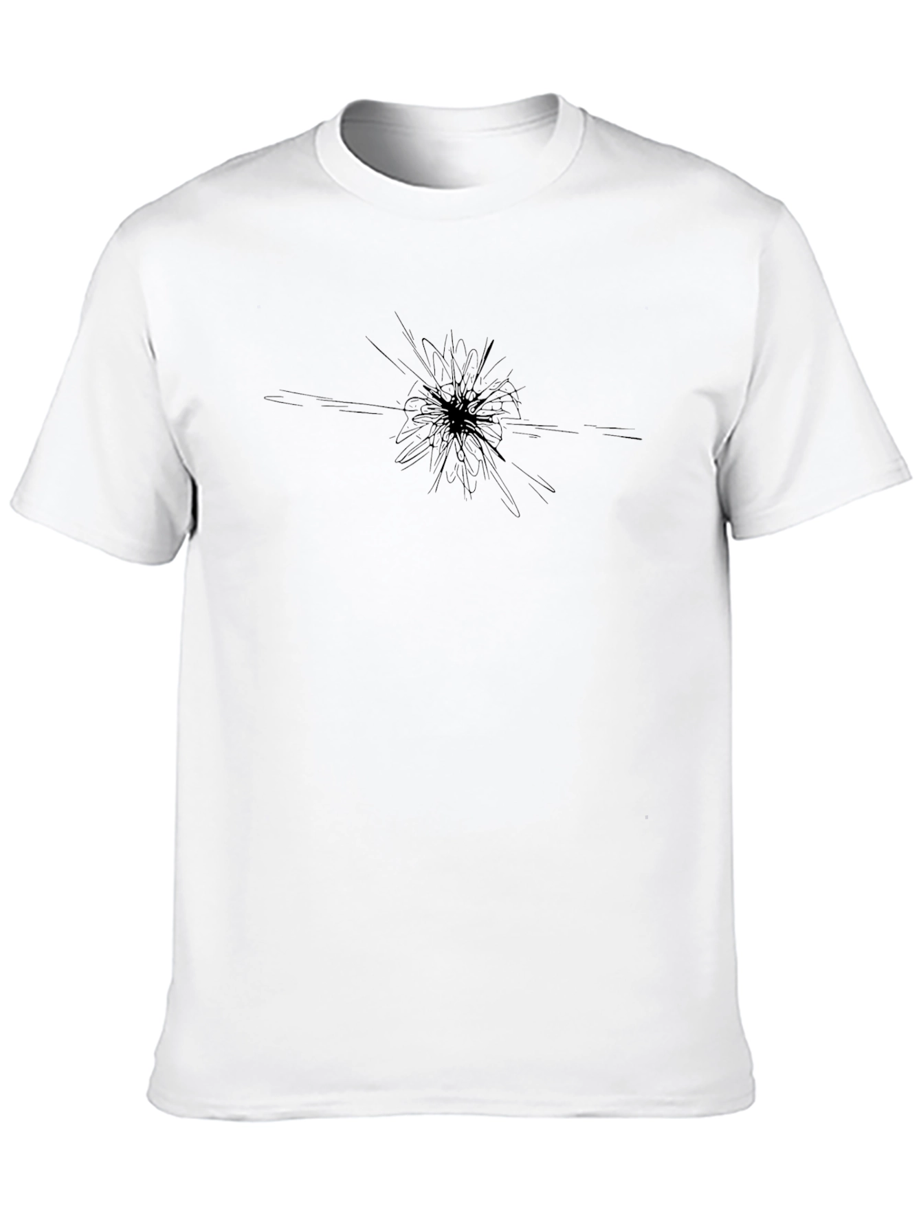 Abstract Burst Black T-Shirt