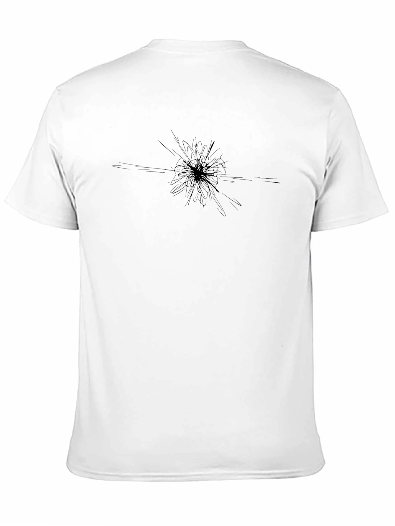 Abstract Burst Black T-Shirt