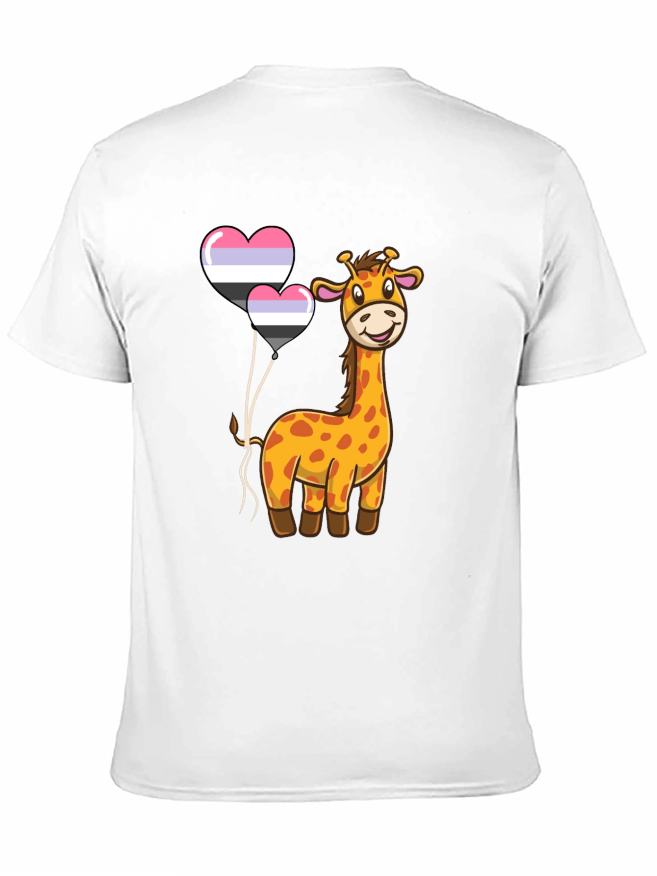 Giraffe & Balloons Graphic Tee - Casual Comfort