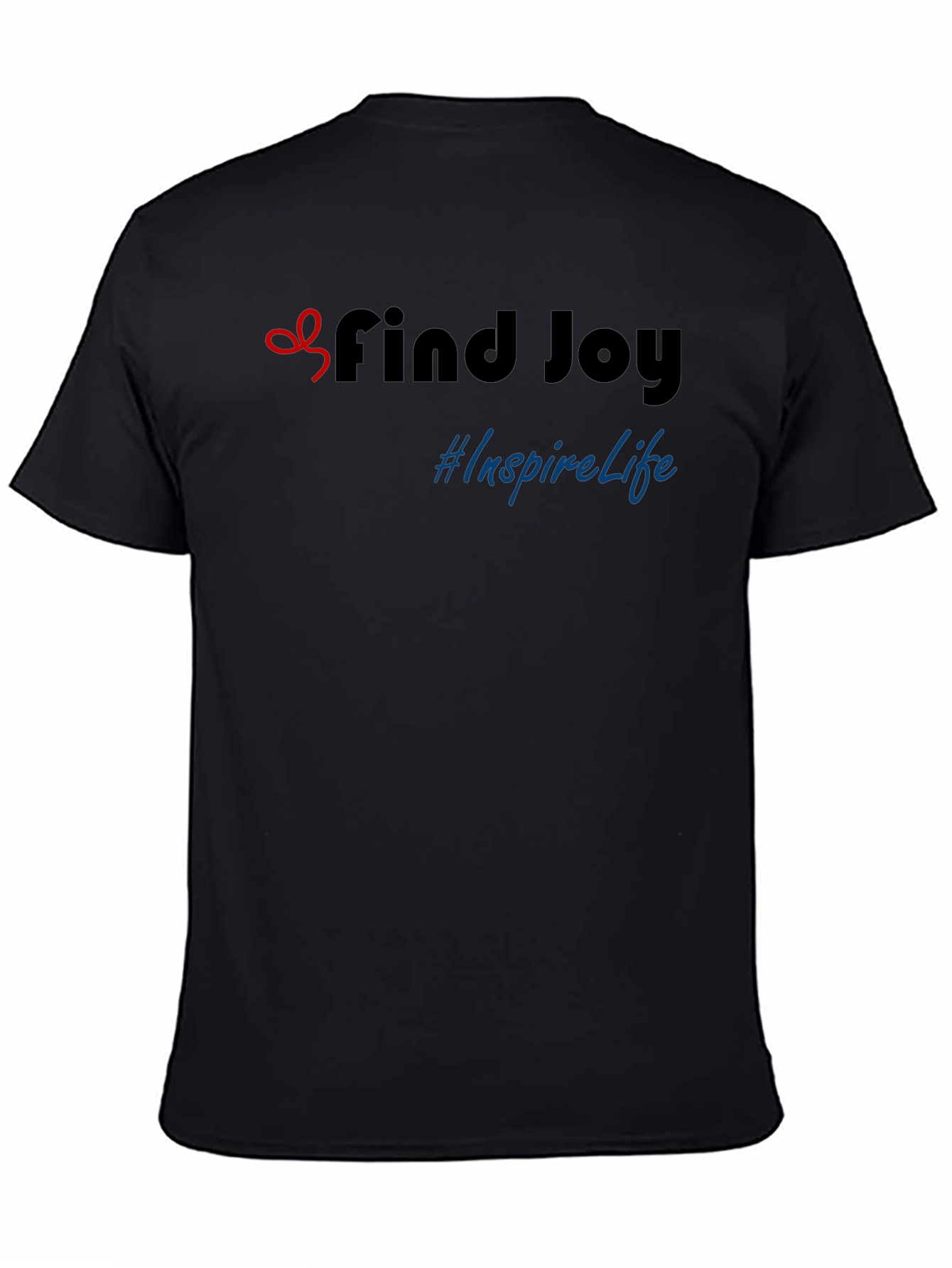Find Joy Inspire Life Black Graphic Tee Shirt
