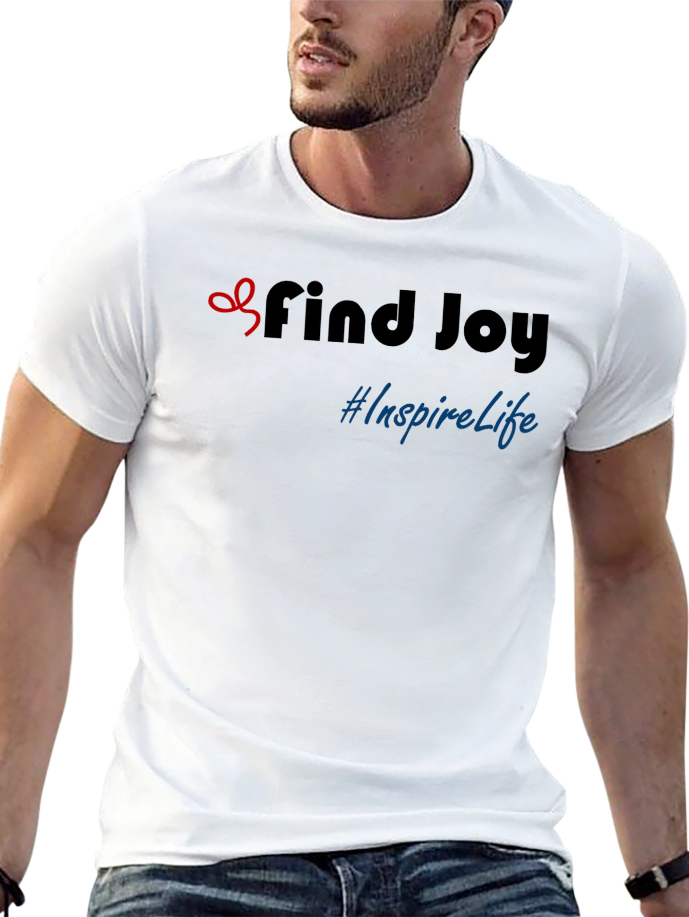 Find Joy Inspire Life Black Graphic Tee Shirt