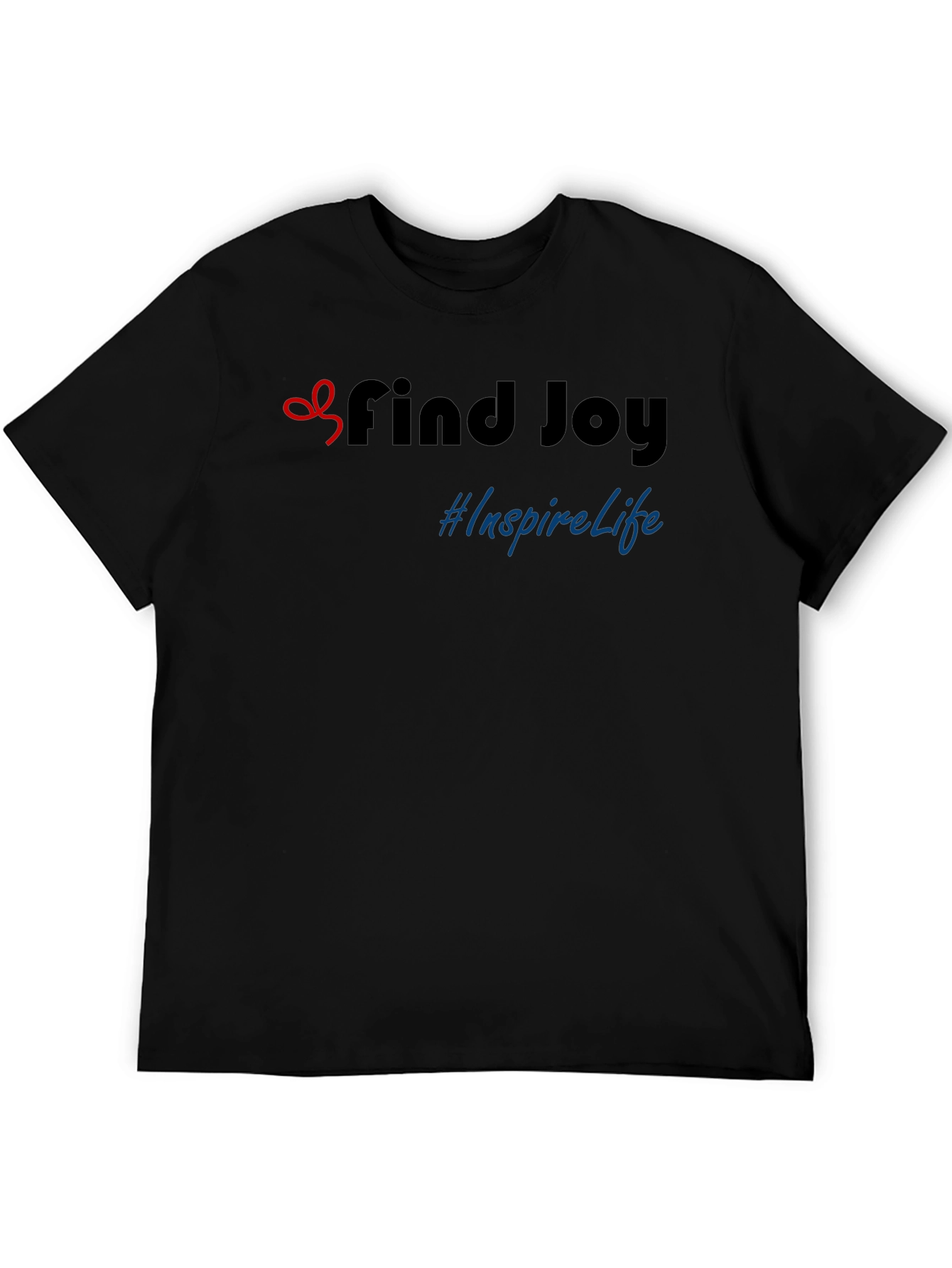 Find Joy Inspire Life Black Graphic Tee Shirt