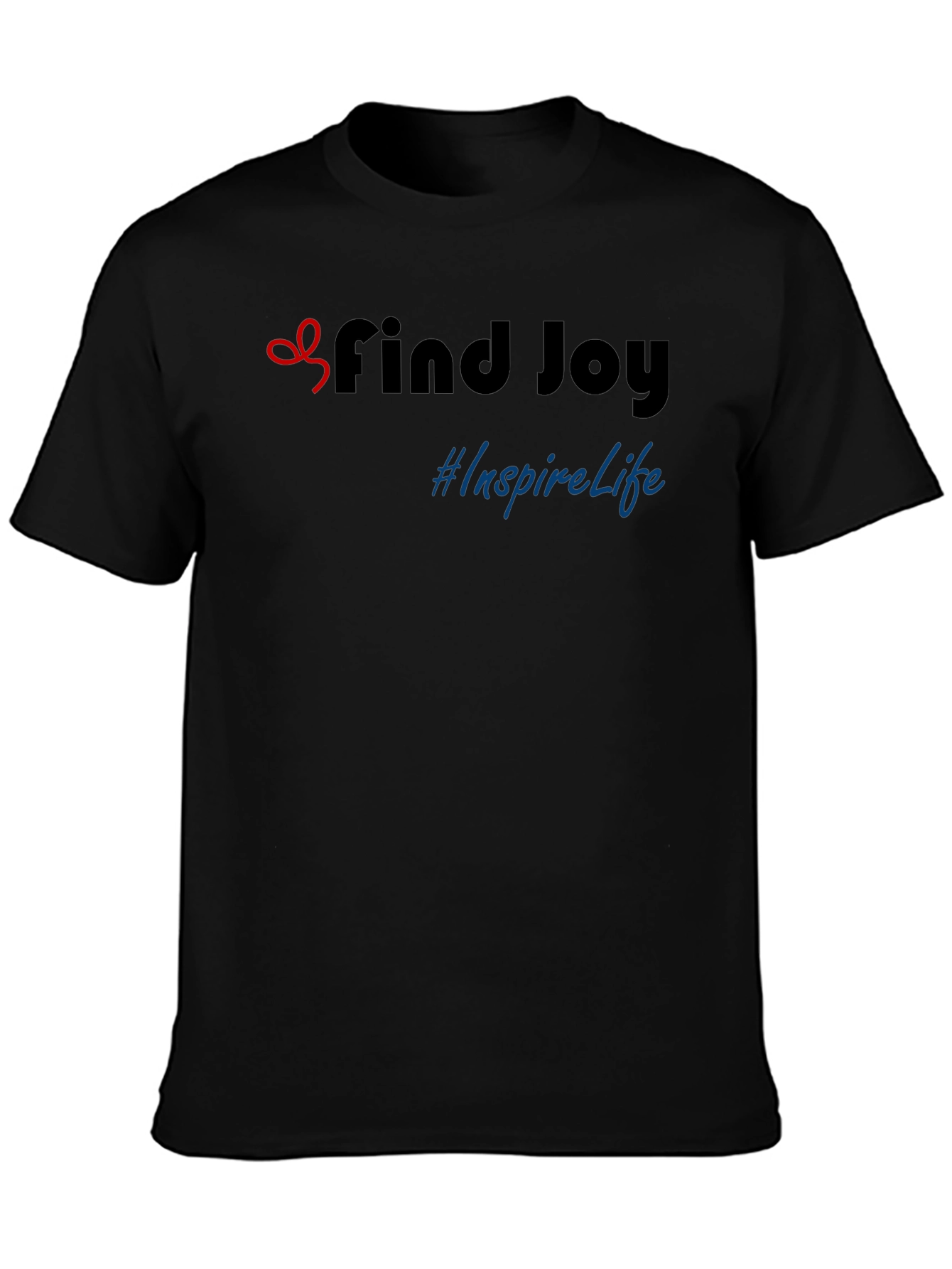 Find Joy Inspire Life Black Graphic Tee Shirt