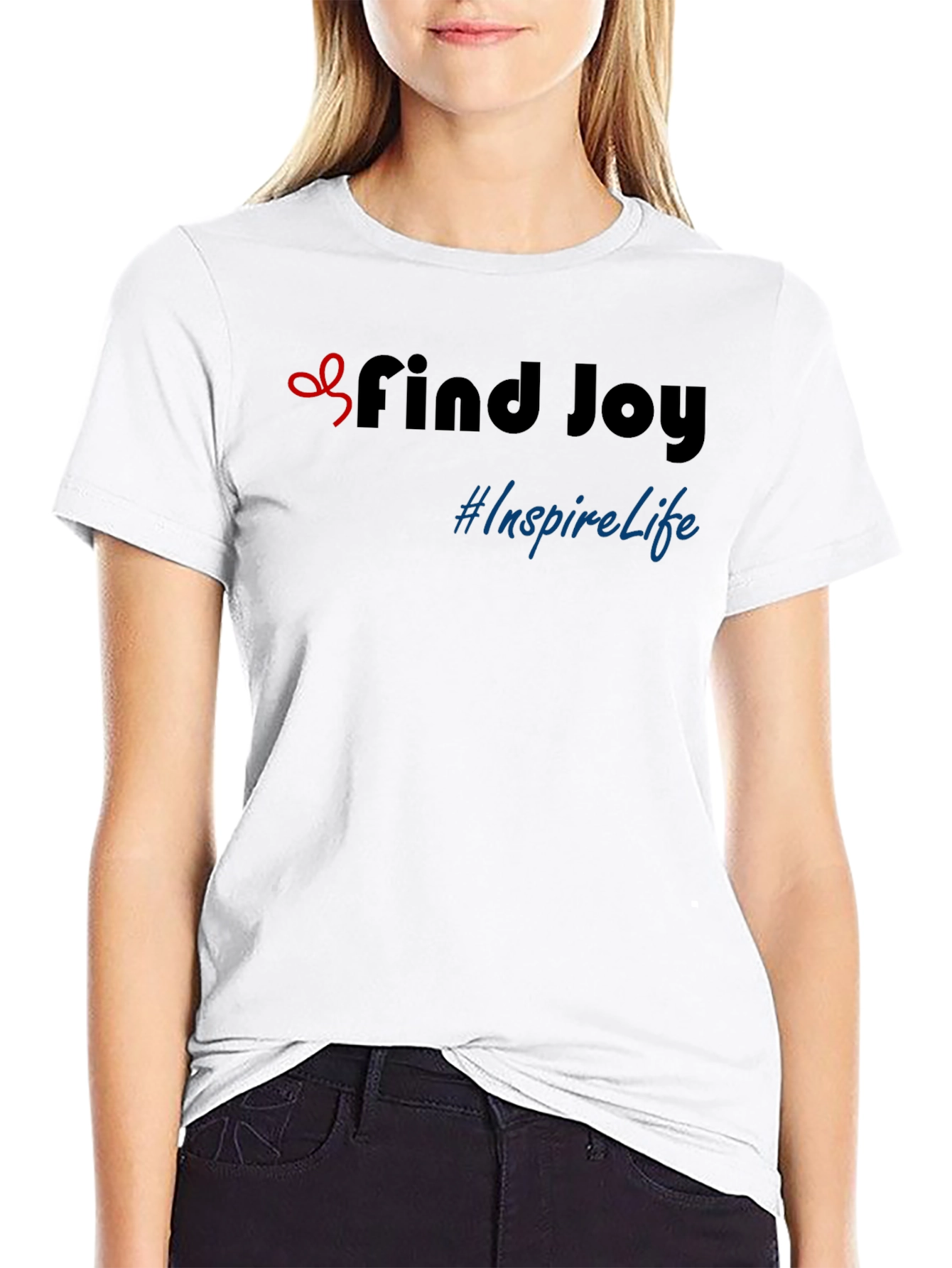 Find Joy Inspire Life Black Graphic Tee Shirt