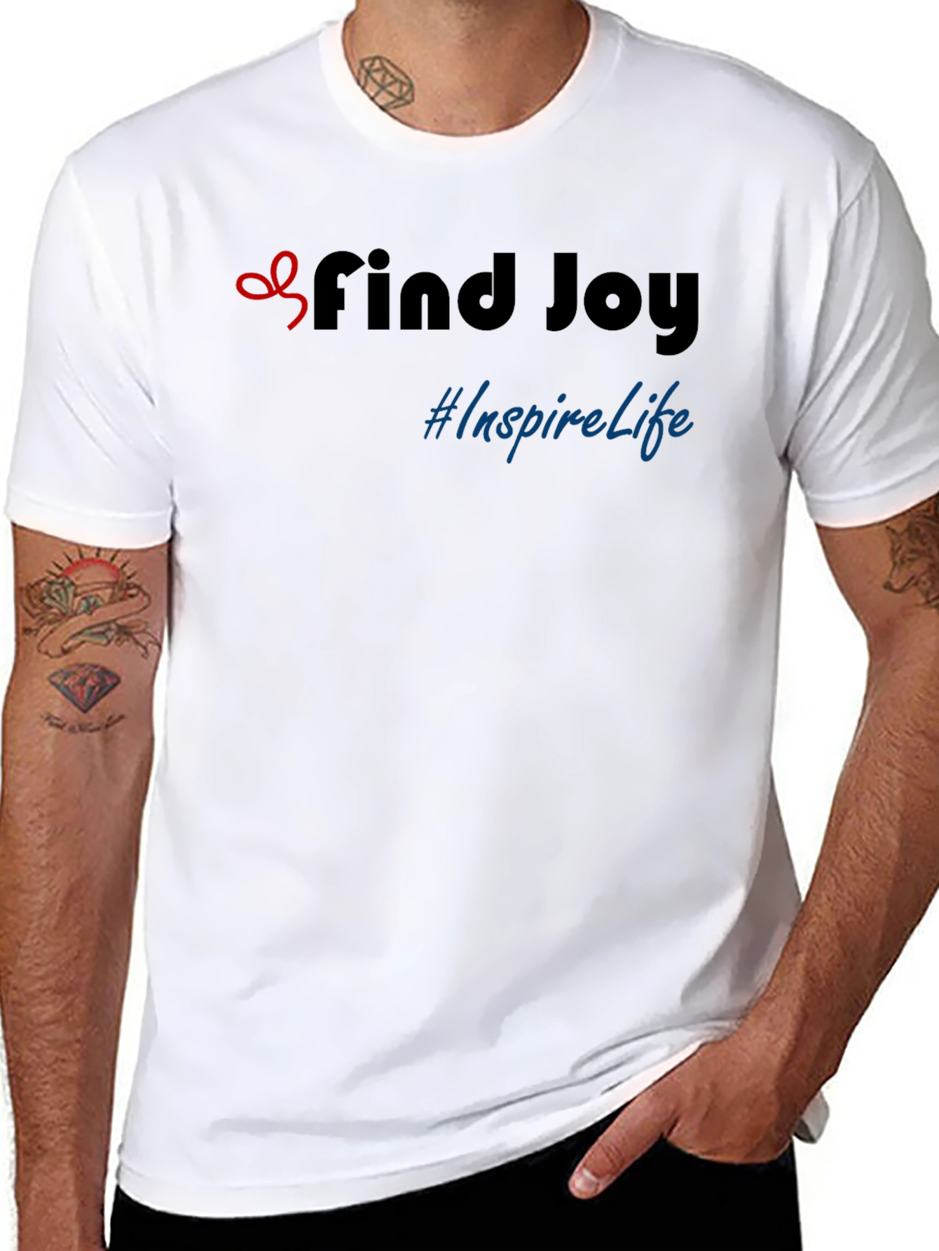 Find Joy Inspire Life Black Graphic Tee Shirt